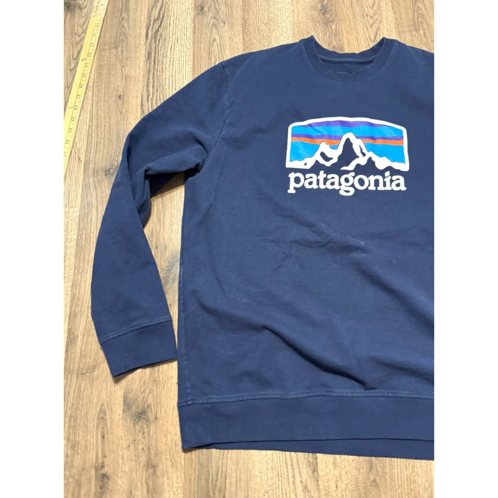 Patagonia Patagonia Sweater Men's Large Blue Logo Graphic Print Crewneck Pullover Size US L / EU 52-54 / 3 - 3 Thumbnail