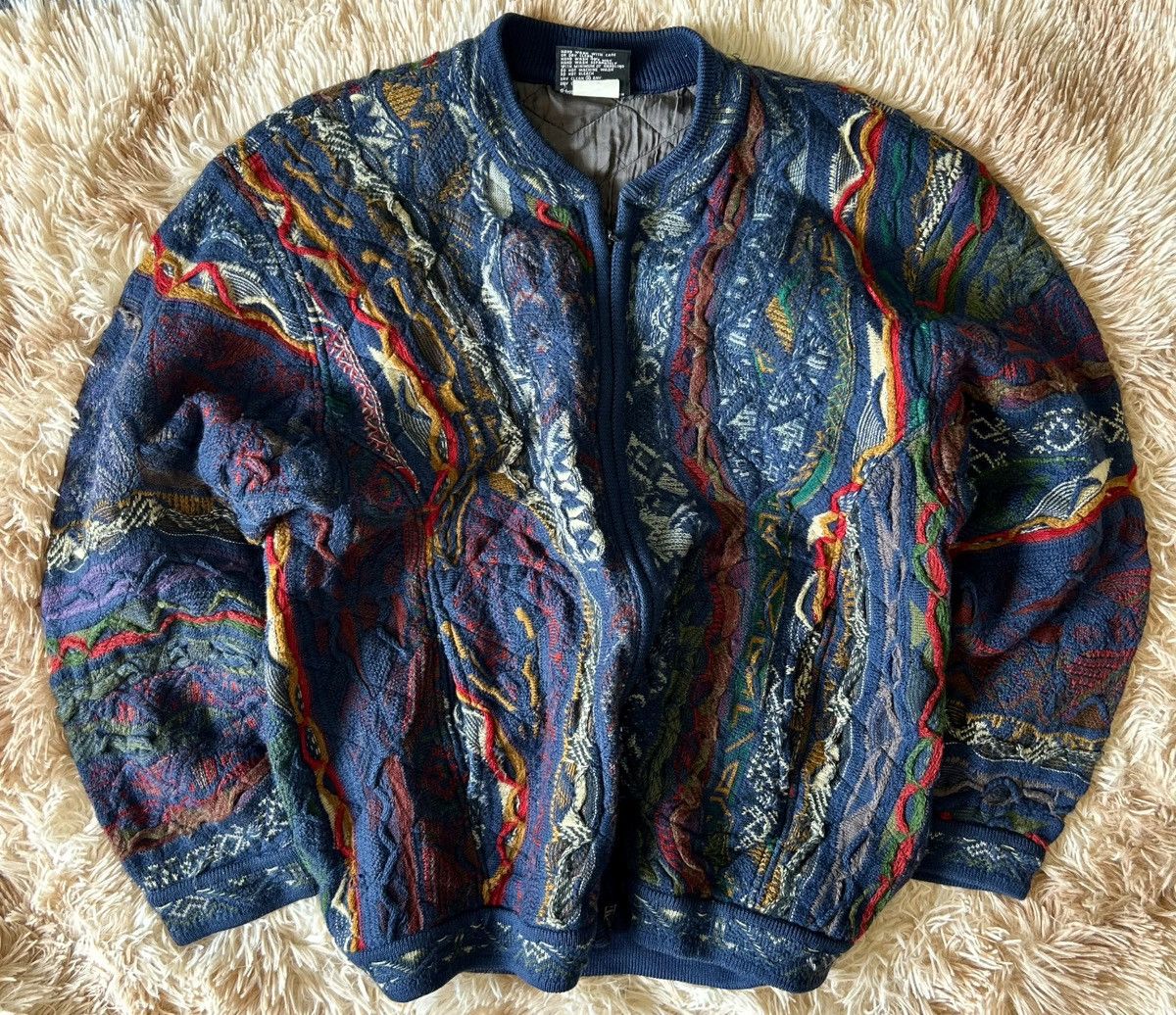 Coogi CRAZY RARE VINTAGE 90’S COOGI 3D CABLE KNIT ZIPPER Size US M / EU 48-50 / 2 - 2 Thumbnail
