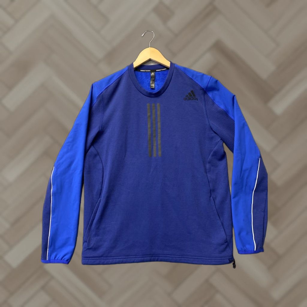 Adidas Adidas Men’s Sweatshirt Sweater M Blue C.READY CREW Pockets 3 Stps Logo /160-10 Size US M / EU 48-50 / 2 - 1 Thumbnail