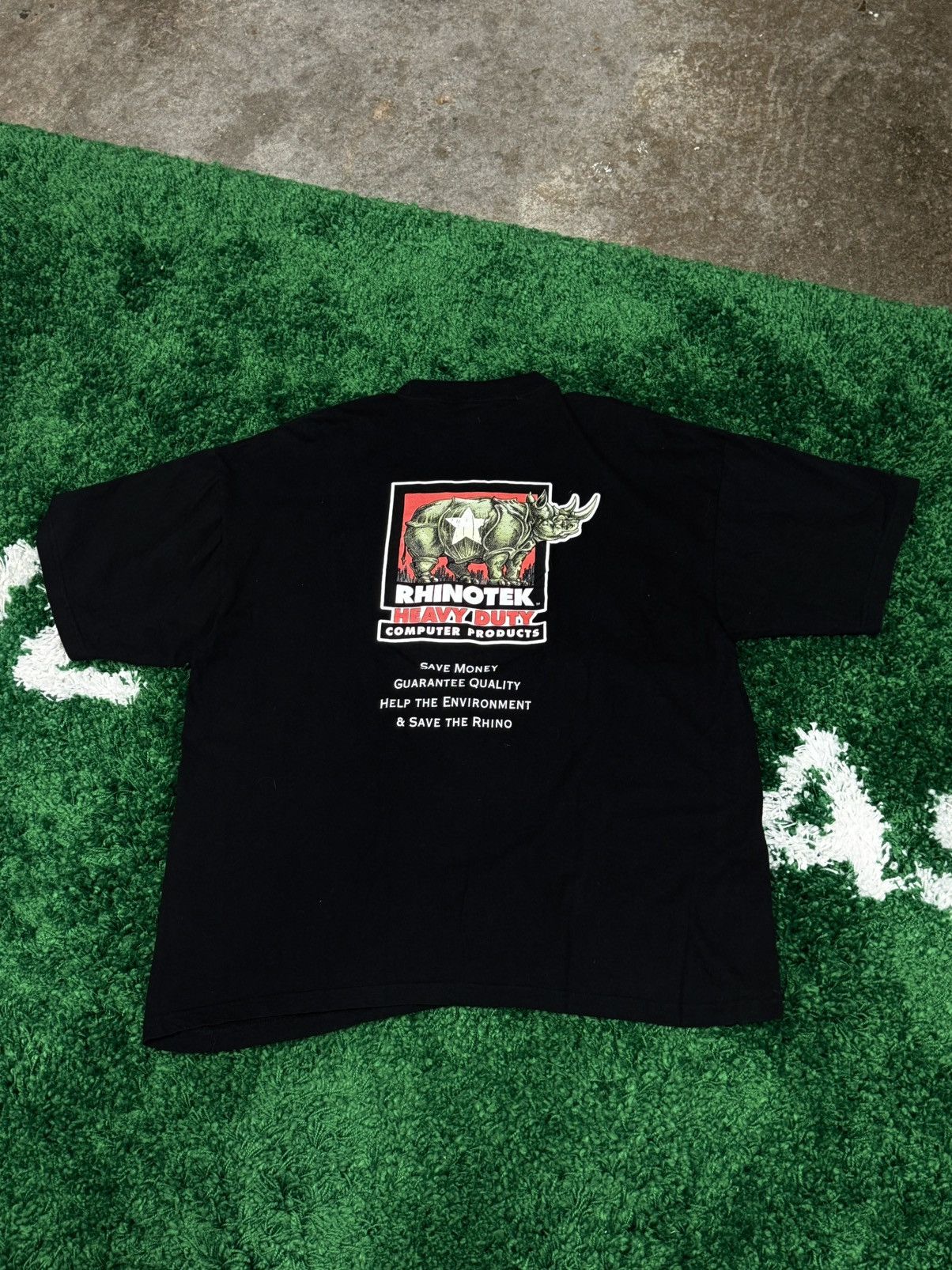 Vintage Vintage Pro Club 2XL XXL Rhino Cartoon Black Tee Computer Size US XXL / EU 58 / 5 - 4 Thumbnail