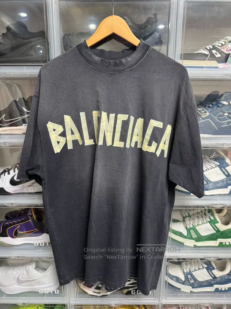 Balenciaga Balenciaga Tape Short Sleeve Size US S / EU 44-46 / 1 - 1 Thumbnail
