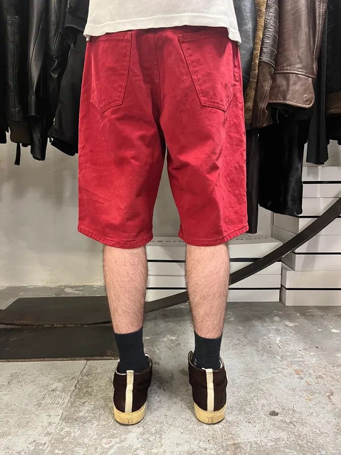 Marithe + Francois Girbaud × Vintage 2000s Marithé + François Girbaud Red Cozy Large Shorts Size US 31 - 4 Thumbnail