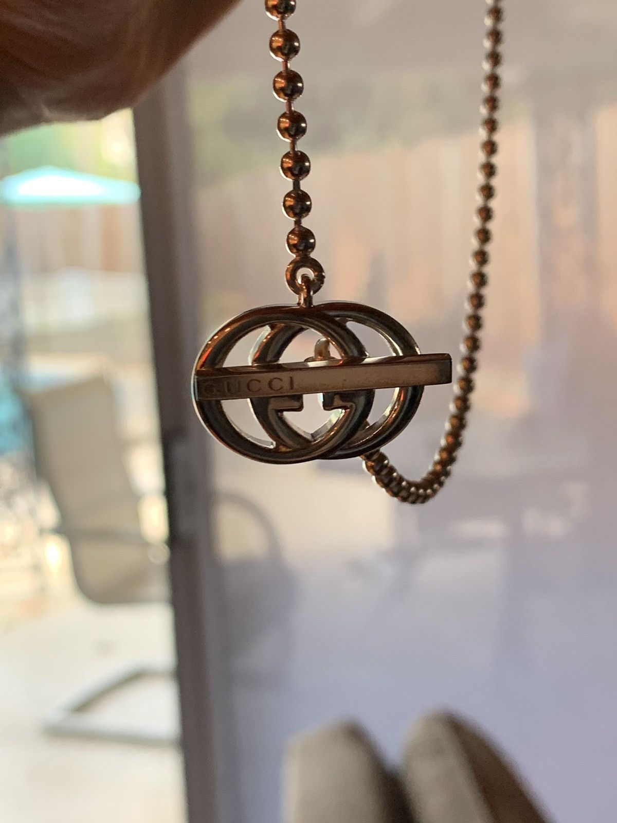 Gucci *RARE* Gucci .925 Sterling Silver Interlocking Logo Necklace Size ONE SIZE - 6 Thumbnail