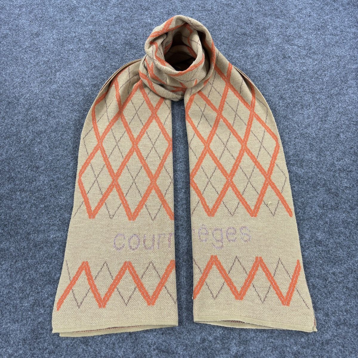 Courreges × Vintage Courreges Scarf # D783 # Muffler # Neckwear Size ONE SIZE - 1 Thumbnail