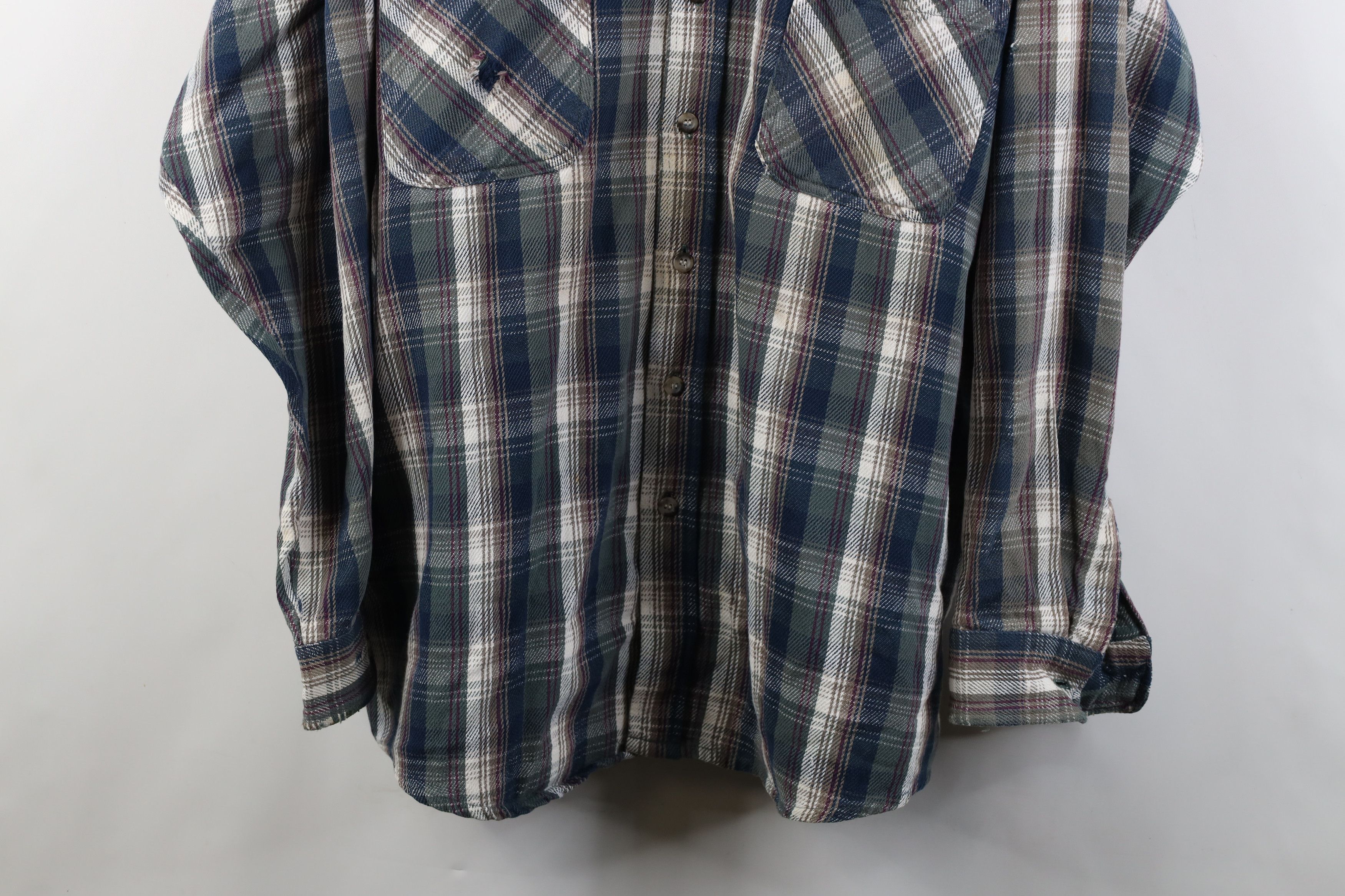 Vintage Vintage 90s OshKosh B'Gosh Heavy Flannel Button Down Shirt Size US XXL / EU 58 / 5 - 3 Thumbnail