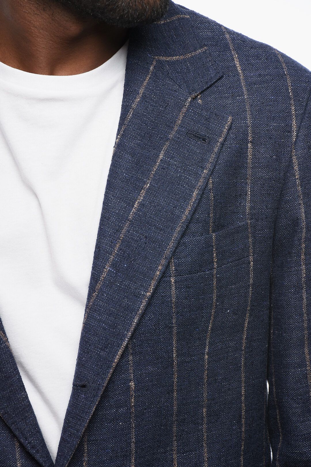 Brunello Cucinelli og1mm0725 Half-lined Linen Blend Blazer in Blue Size US L / EU 52-54 / 3 - 3 Thumbnail