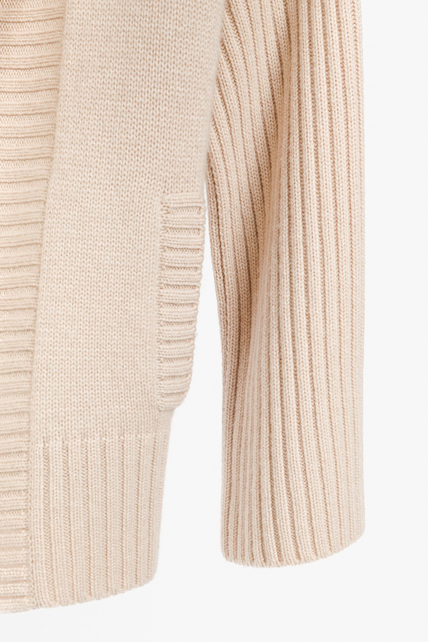 Loro Piana Loro Piana Cream Cashmere Open-Front Shawl Cardigan Size S / US 4 / IT 40 - 6 Thumbnail