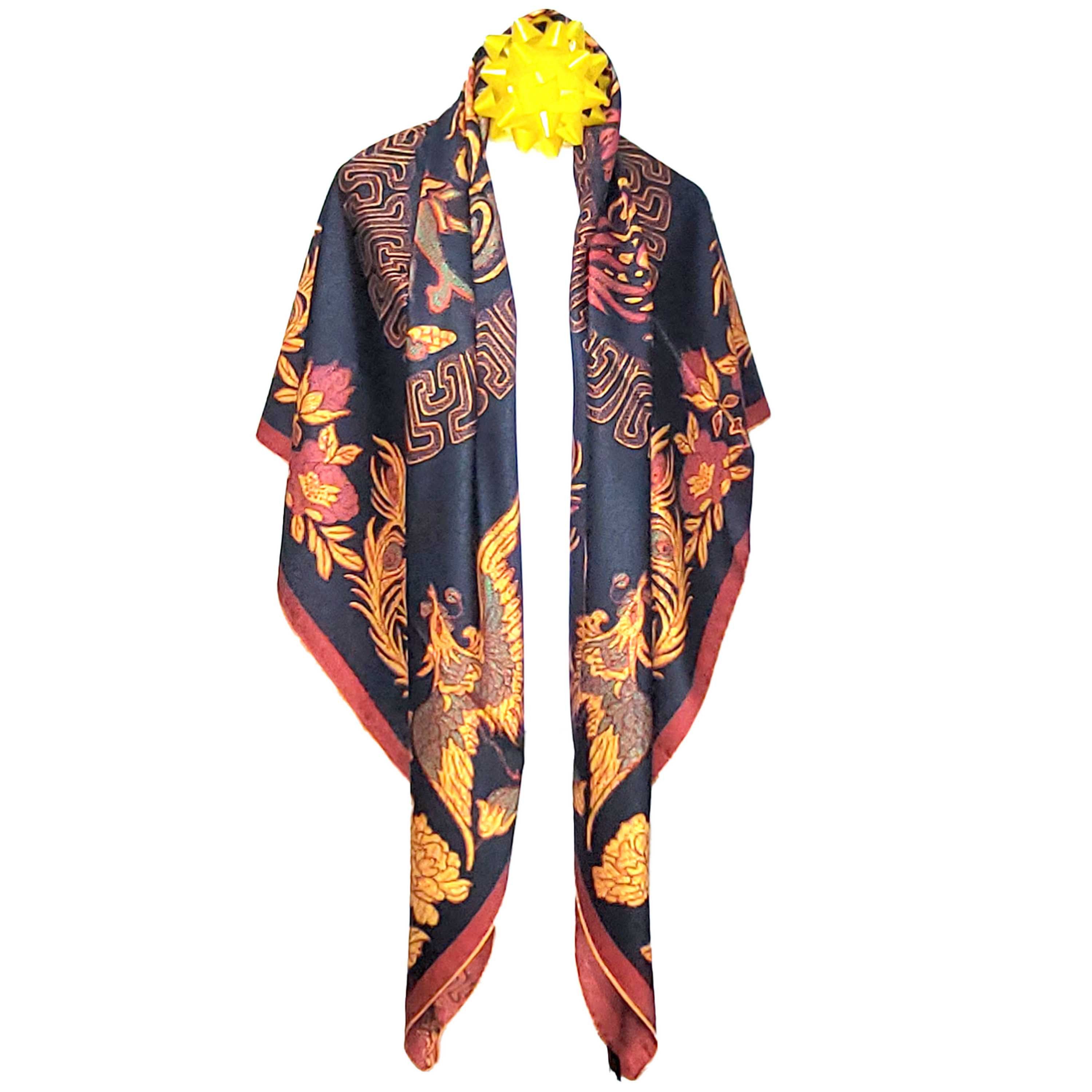 Other NWT Double Sided Silk Scarf 52"x52" Large Square Wrap 3242 Size ONE SIZE - 8 Thumbnail