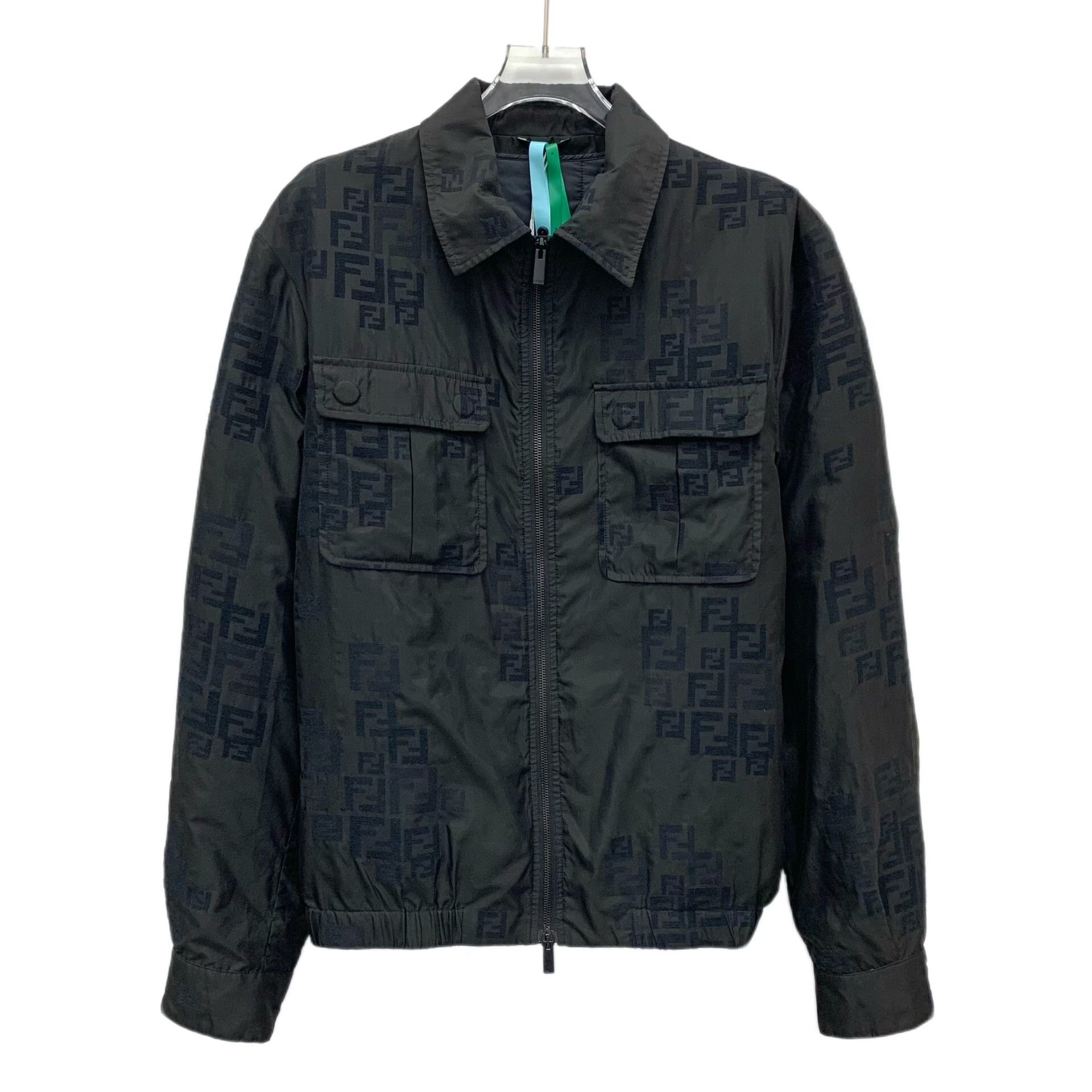 Fendi Fendi Cotton Embroidered Black Light Jacket L Men Size US L / EU 52-54 / 3 - 1 Thumbnail