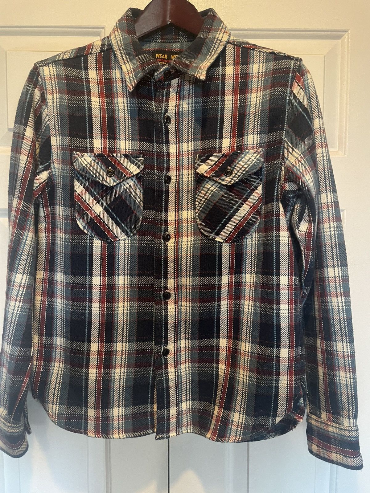UES Japan UES Heavy Flannel Shirt - Navy Size US S / EU 44-46 / 1 - 1 Thumbnail