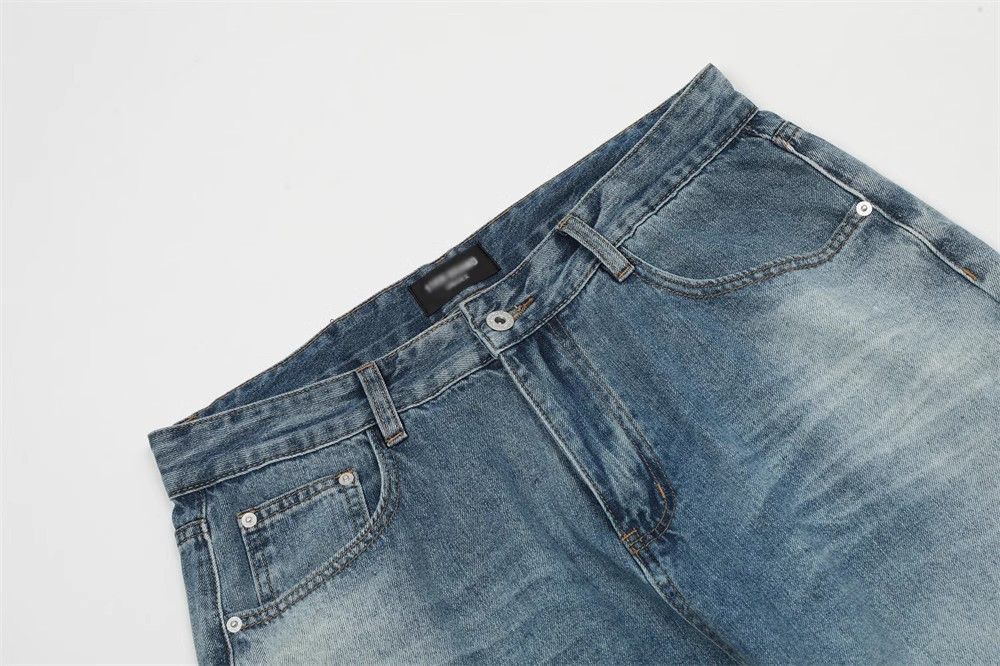 Japanese Brand × Jean American loose straight pleated distressed washed jeans Size US 32 / EU 48 - 4 Thumbnail