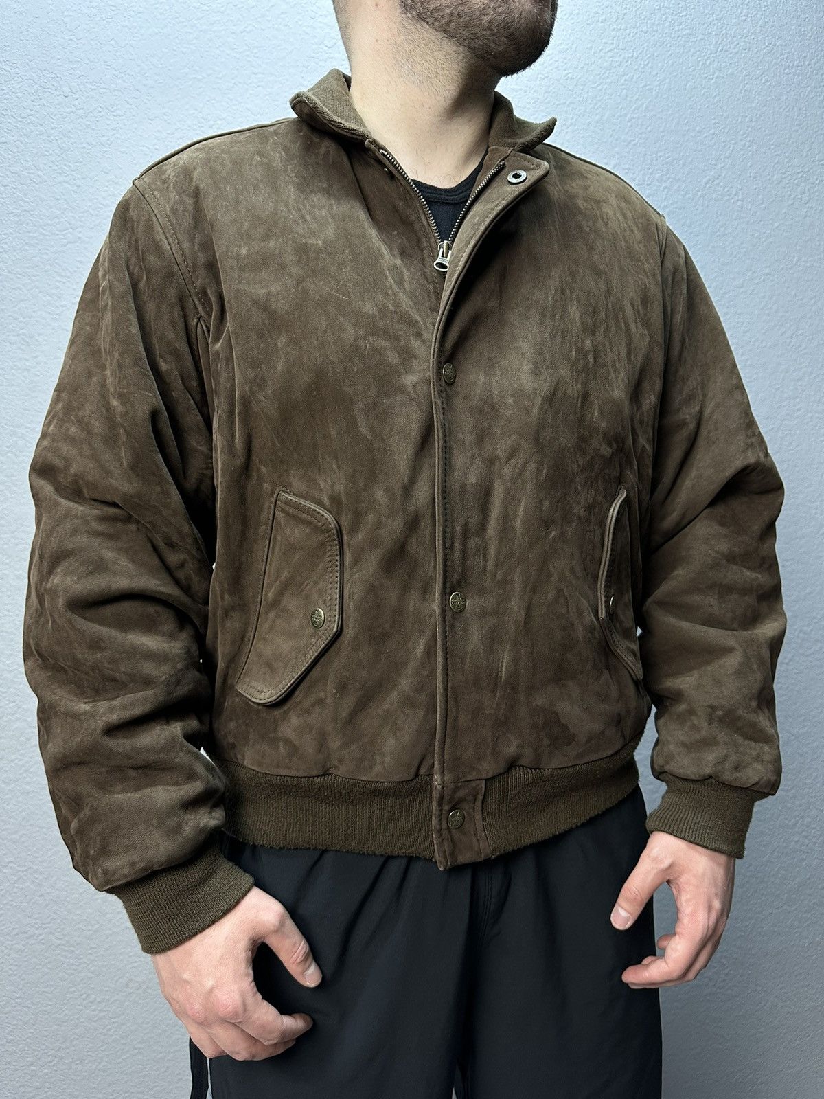 Chevignon × Vintage Vintage Chevignon Suede Leather Jacket Boxy Archival Aviator Size US L / EU 52-54 / 3 - 5 Thumbnail