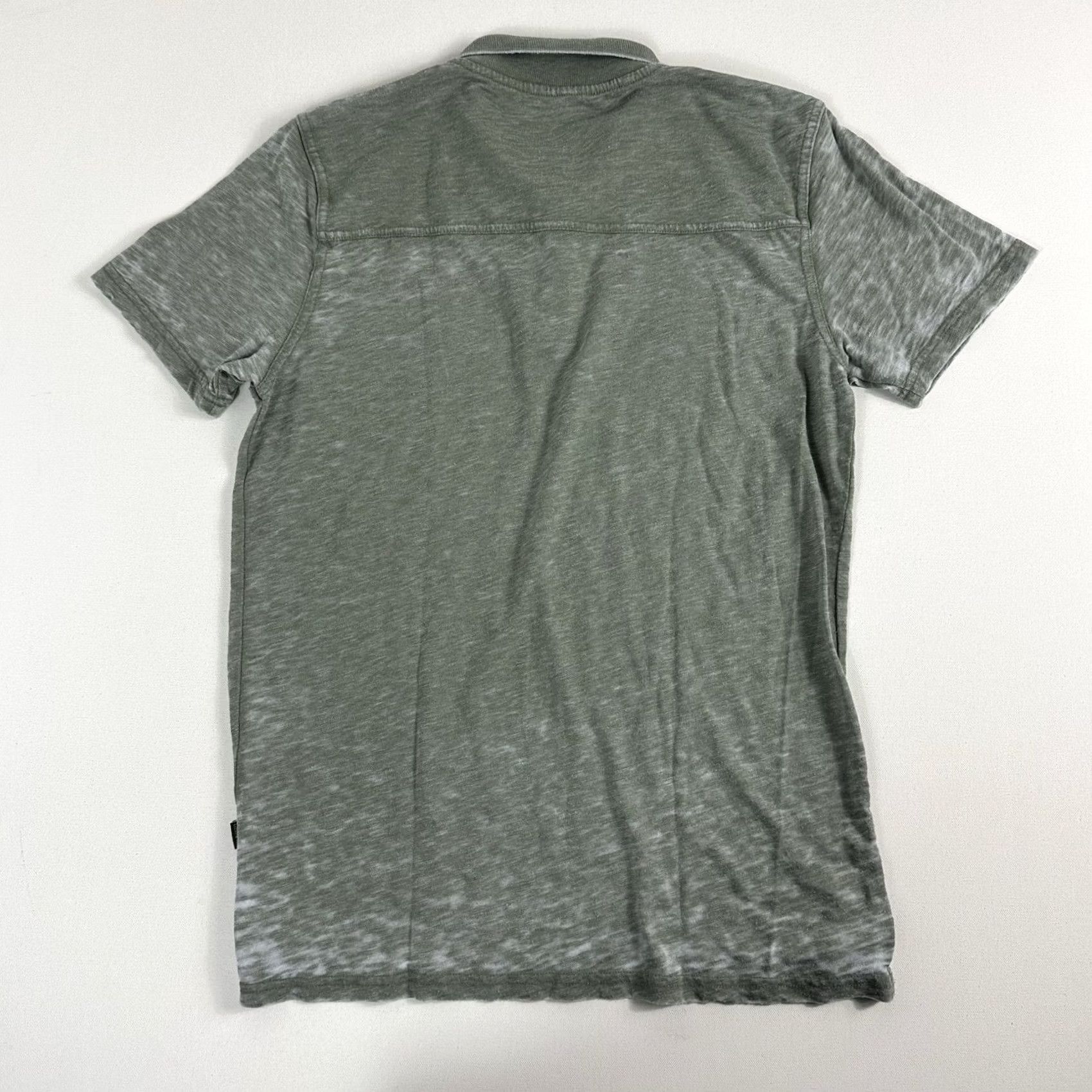 Lucky Brand Lucky Brand Venice Burnout Polo Shirt Mens Medium Classic Fit 2 Pocket Green Size US M / EU 48-50 / 2 - 2 Thumbnail