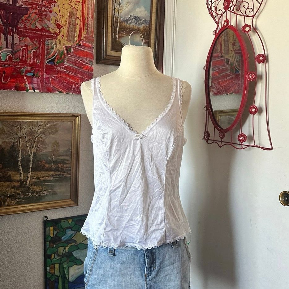 Other adonna white lace slip tank top Size M / US 6-8 / IT 42-44 - 1 Thumbnail