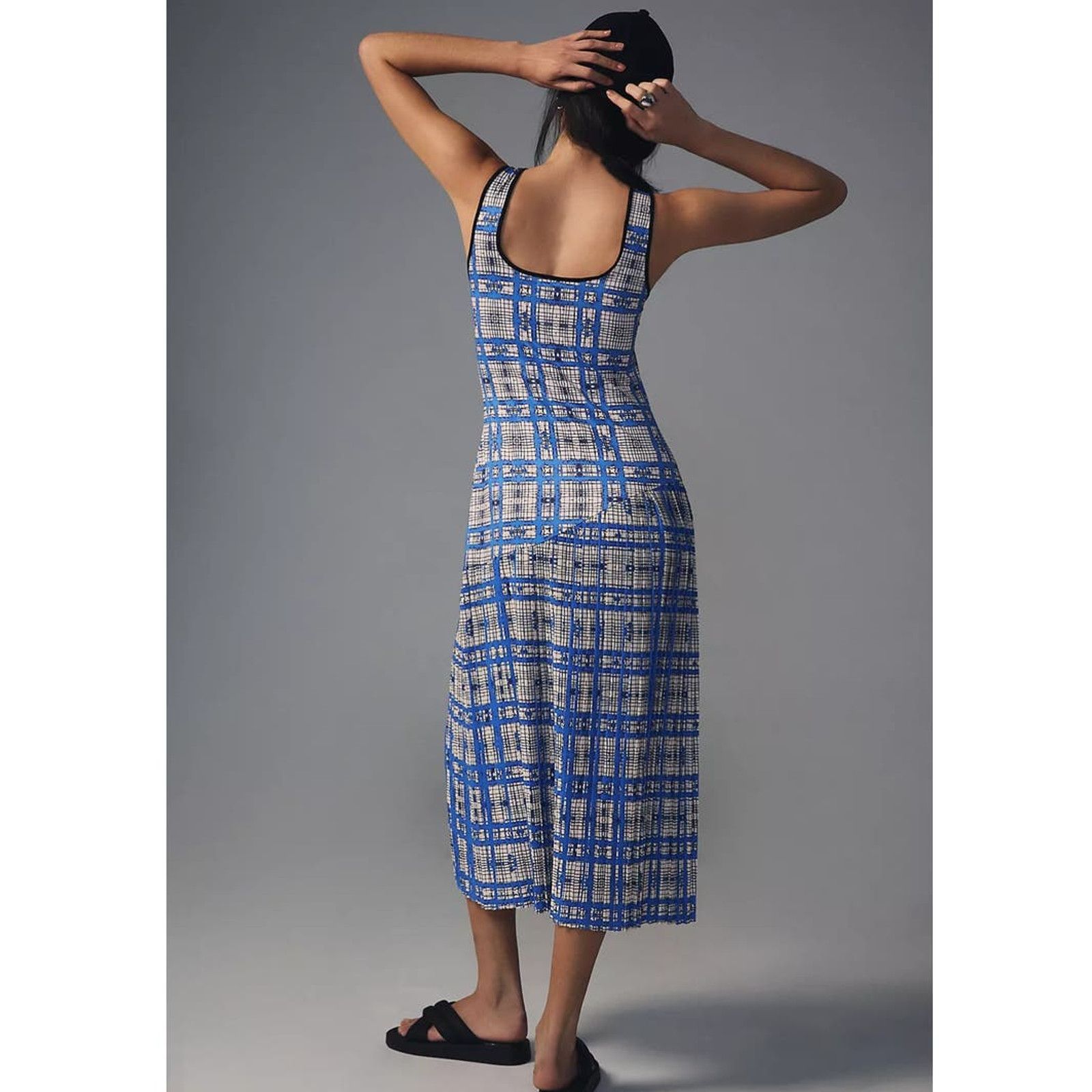 Anthropologie New Anthropologie Dhruv Kapoor Plaid Midi Dress $210 XLP Size XL / US 12-14 / IT 48-50 - 3 Thumbnail