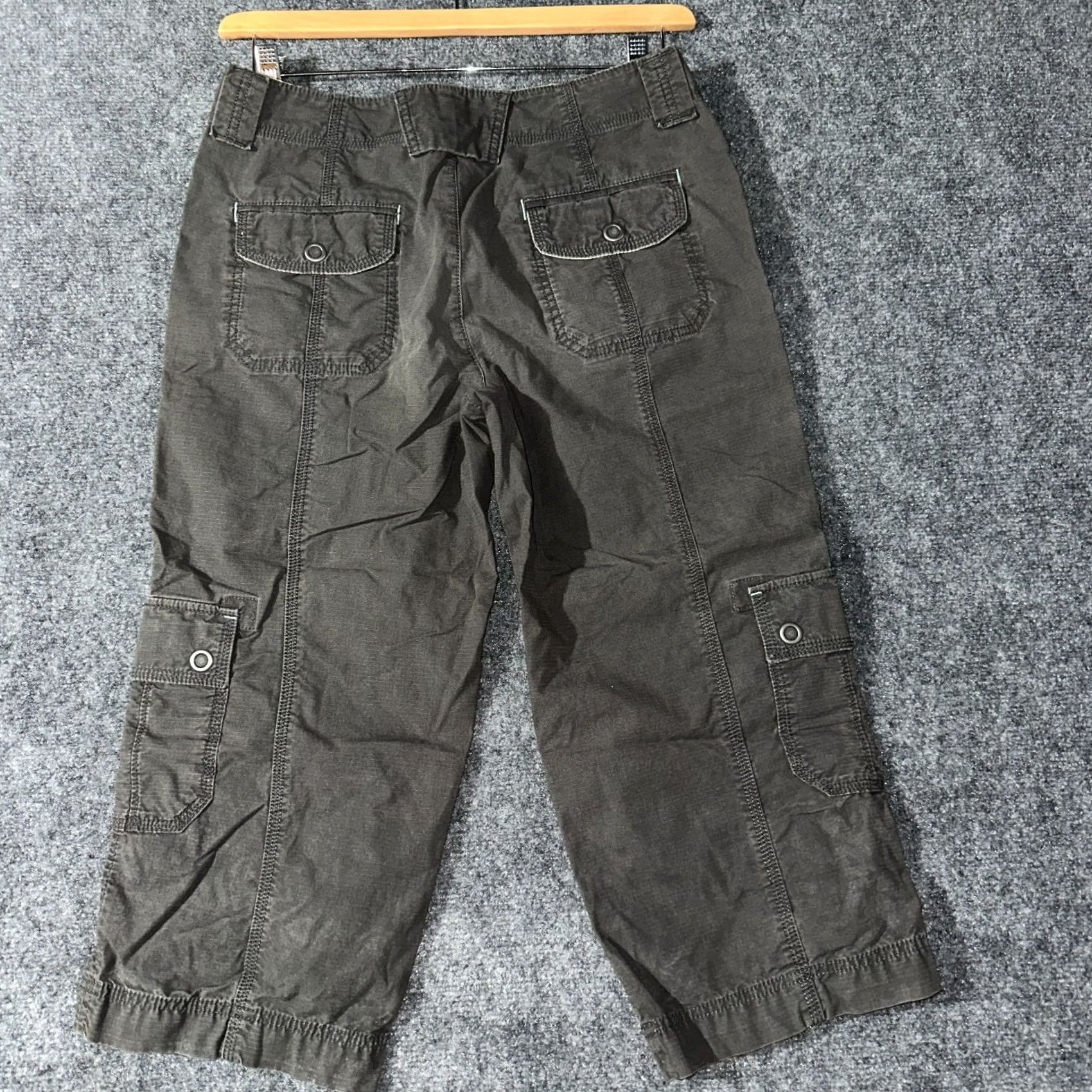 Eddie Bauer Eddie Bauer Womens Brown Cotton Stretch Mercer Fit Cargo Crop Pants Size 6 Size 28" / US 6 / IT 42 - 6 Thumbnail