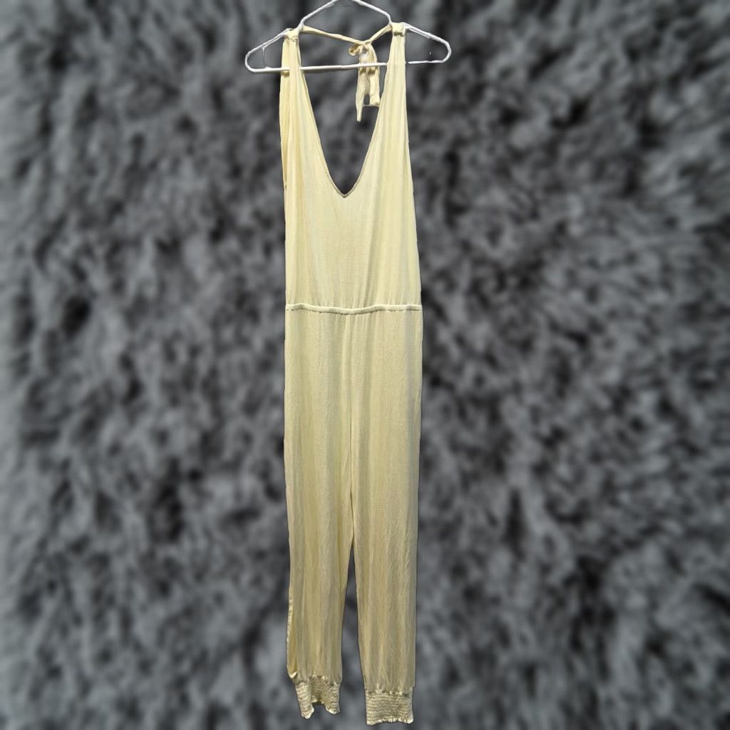 Venus Venus Jumpsuit L Halter Sleeveless Beach Bohemian Y2K Resort Travel Womens Regular Yellow Size 36" / US 14 / IT 50 - 1 Thumbnail