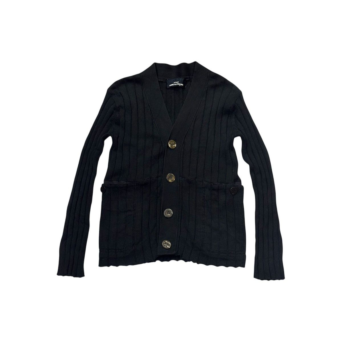 Tricot Comme des Garcons Vintage 1994 Comme des Garcons Tricot Black Cardigan Size S / US 4 / IT 40 - 1 Thumbnail