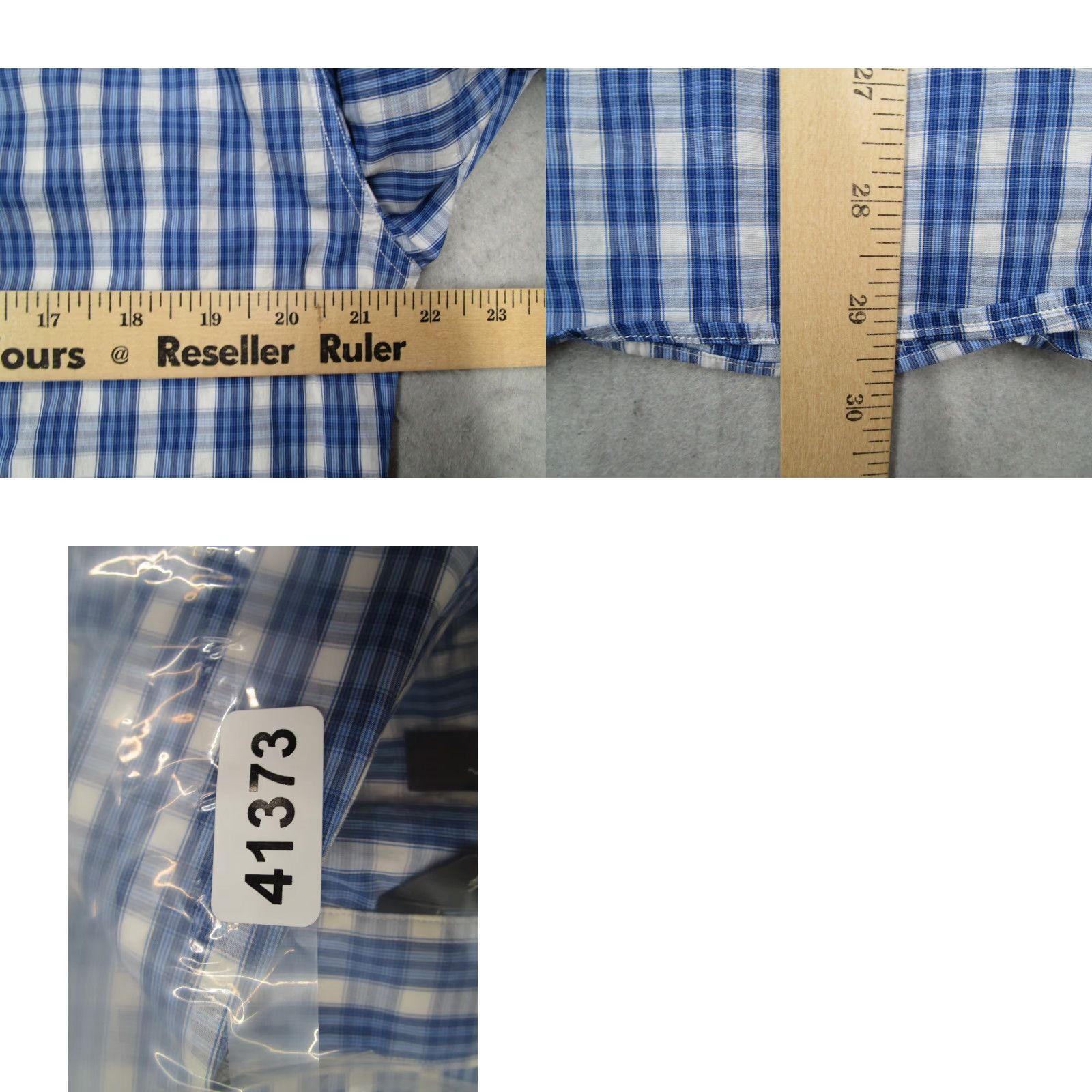 Paul Smith PAUL SMITH Dress Shirt Men Blue Check 16 41 Byard Button Up Flip Cuff Made in Italy Size 42R - 8 Thumbnail
