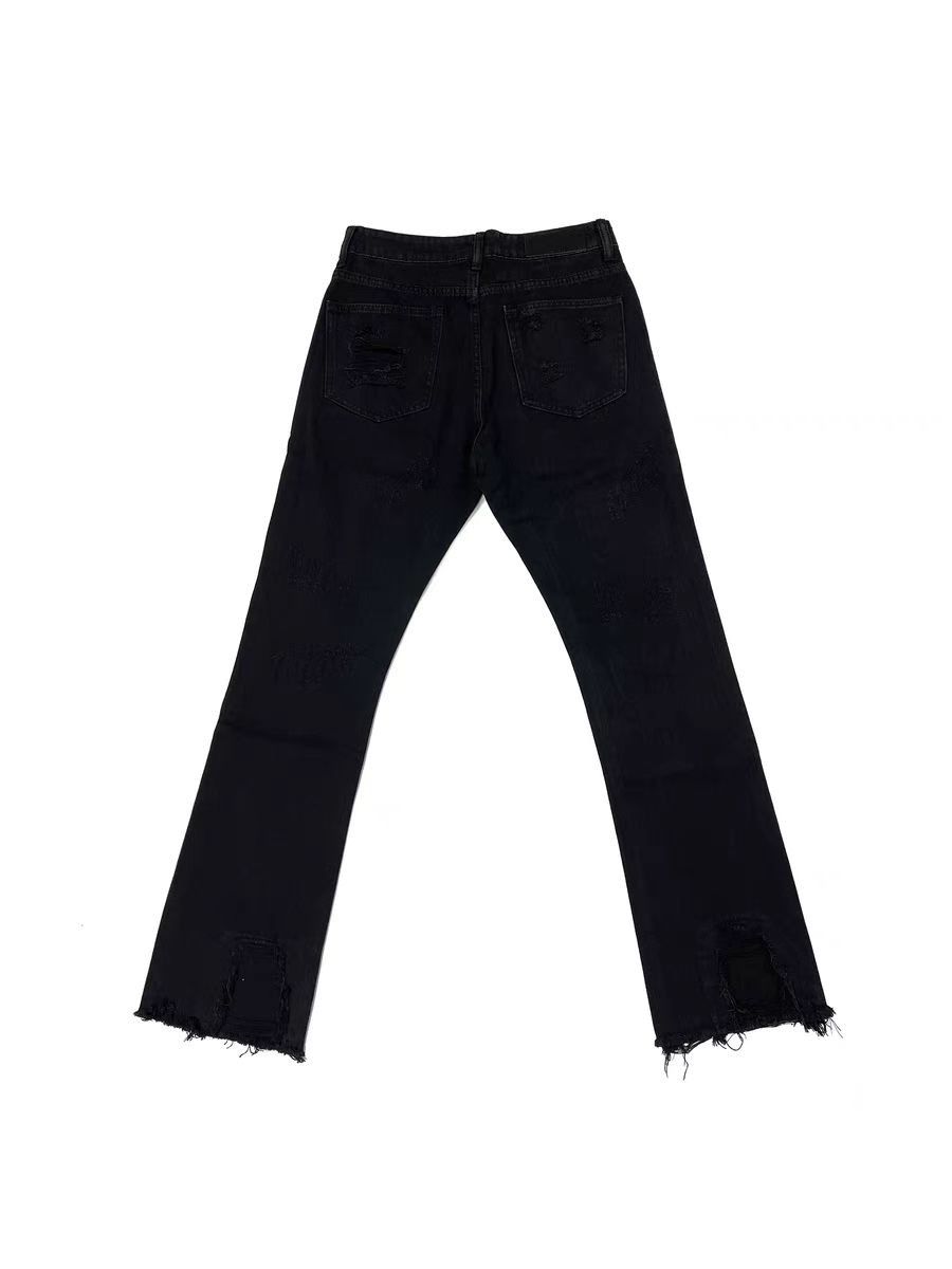 Designer × Jean × Vintage High Street Vintage Y2K Black Micro Flare Jeans Size US 32 / EU 48 - 2 Thumbnail
