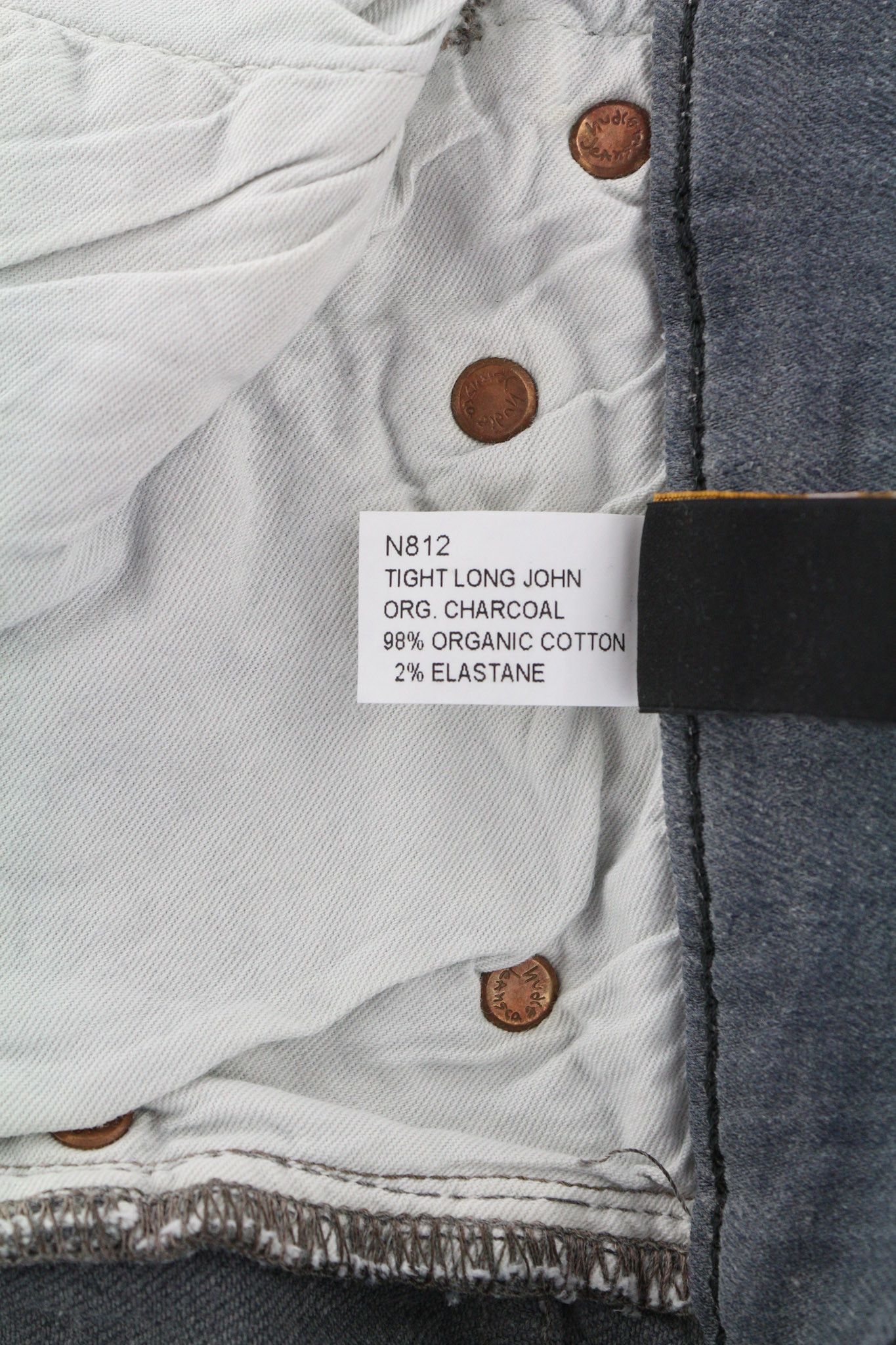 Nudie Jeans TIGHT LONG JOHN W30/L34 Organic Charcoal Zip Fit 80705 Size US 30 / EU 46 - 7 Thumbnail