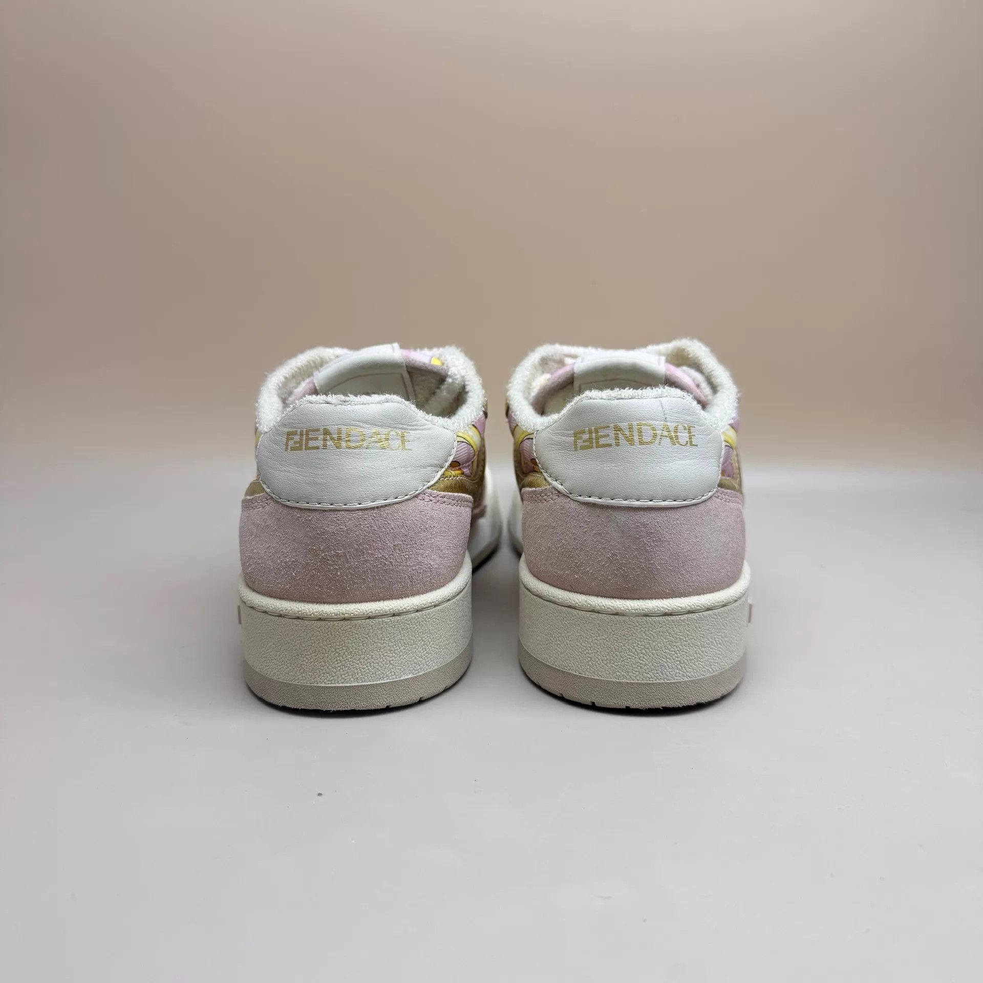Fendi Fendi Match Pink Gold All-Over Print Sneakers 38 99 New Size US 7.5 / IT 37.5 - 3 Thumbnail
