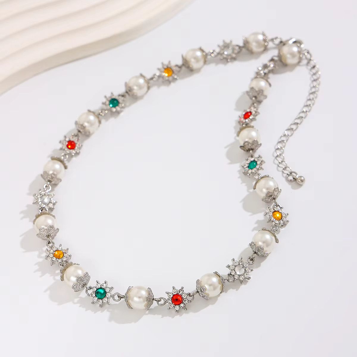 Jewelry Elegant Imitation Pearl Beads Chain Necklace Size ONE SIZE - 4 Thumbnail