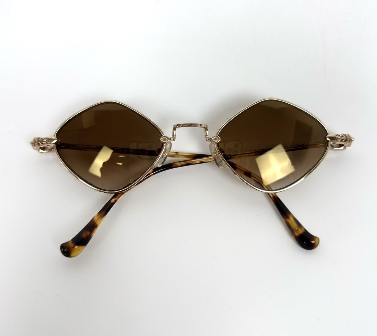 Chrome Hearts Chrome Hearts Diamand Dog Brown-Gold Sunglasses Size ONE SIZE - 2 Thumbnail