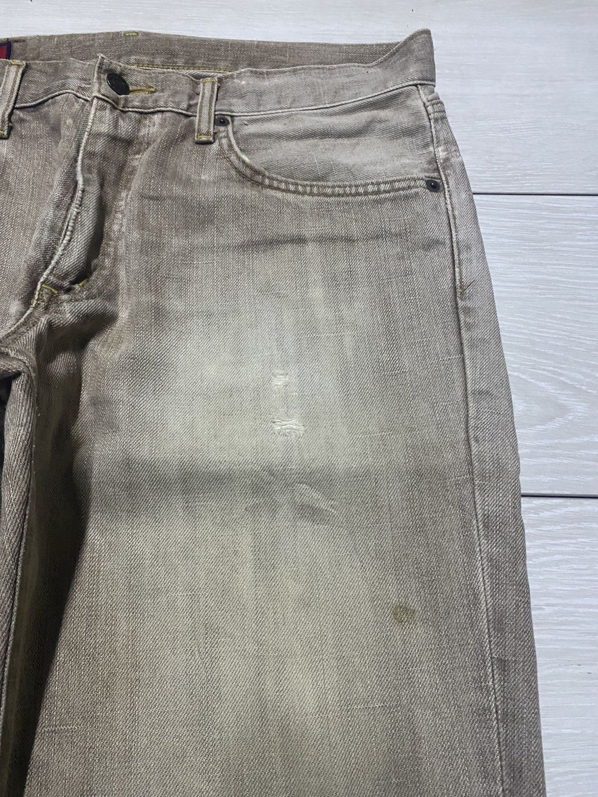 Junya Watanabe Vintage Edwin Faded Wash Distressed Baggy Jeans Size US 34 / EU 50 - 8 Thumbnail