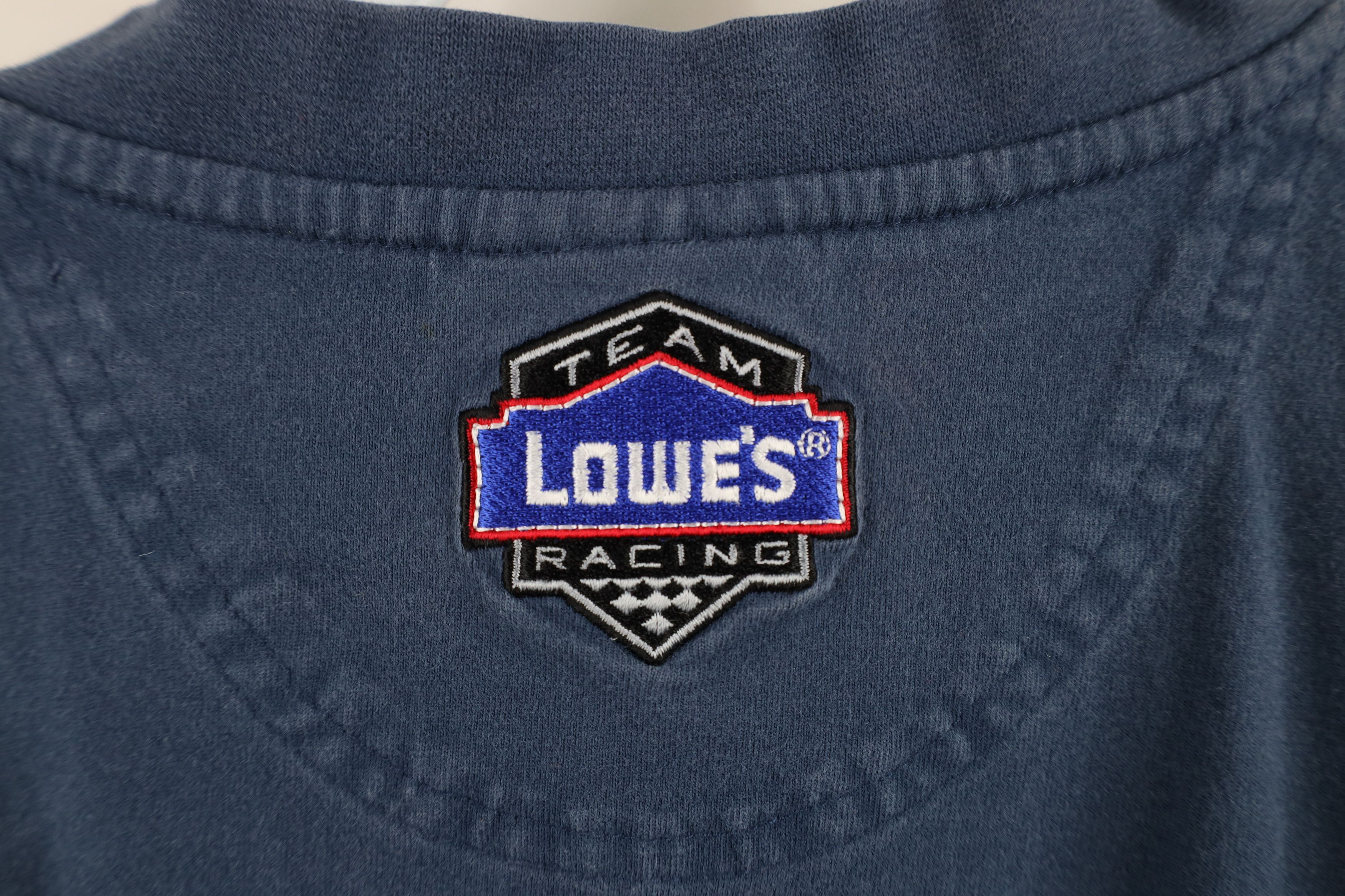 Vintage Vintage NASCAR Jimmie Johnson Lowes Racing Team Zip T-Shirt Size US XXL / EU 58 / 5 - 12 Thumbnail