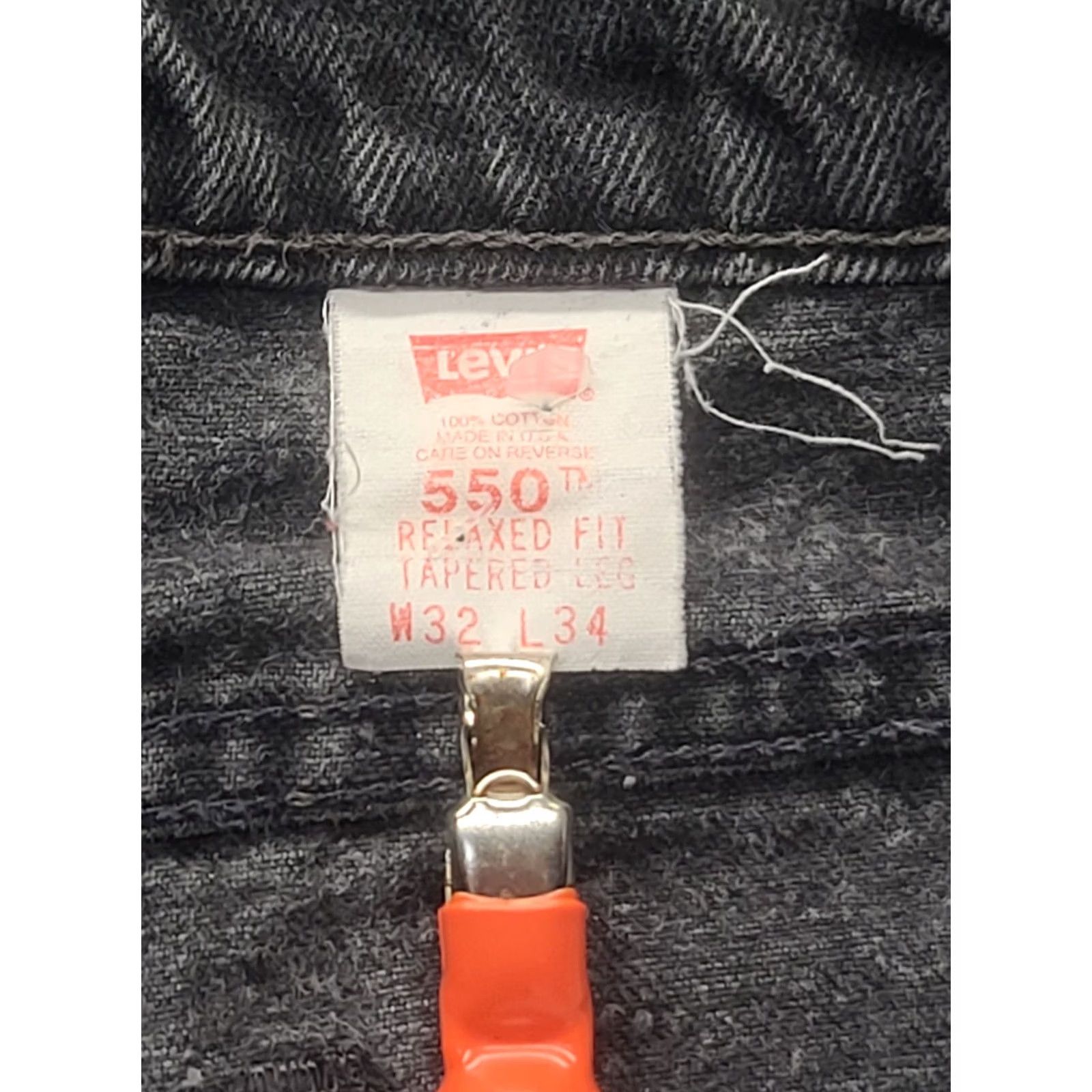 Levi's VINTAGE Levi's 550 Jeans Mens 32x34 Regular Fit Tapered USA Made 90s Grunge Rock Black Denim Jeans Size US 32 / EU 48 - 2 Thumbnail
