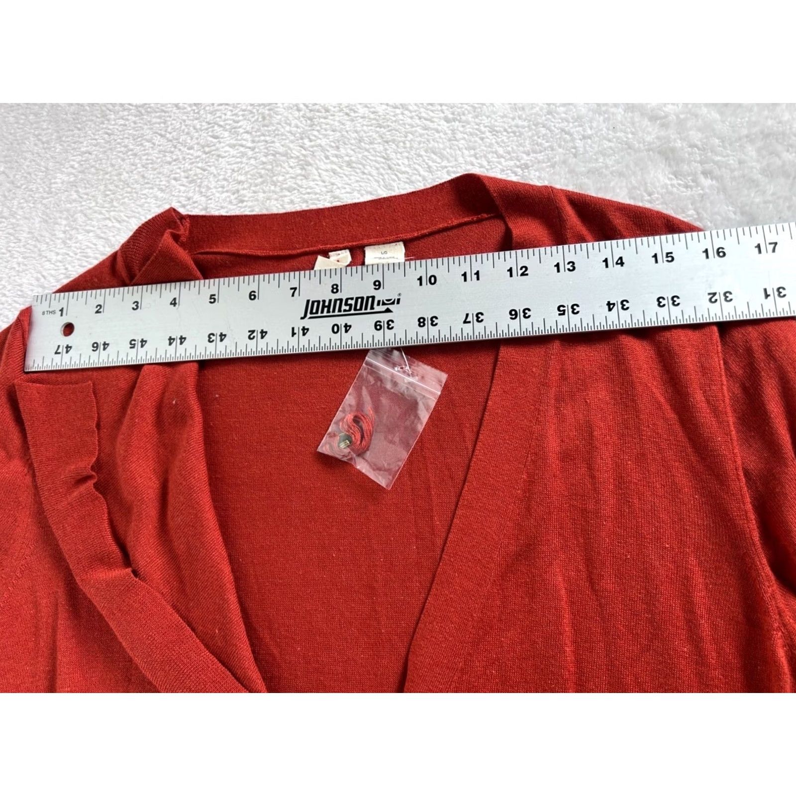 Anthropologie Anthropologie Moth Womens Button-Front Knit Cardigan Sweater Large Red Pockets NWOT Size L / US 10 / IT 46 - 6 Thumbnail