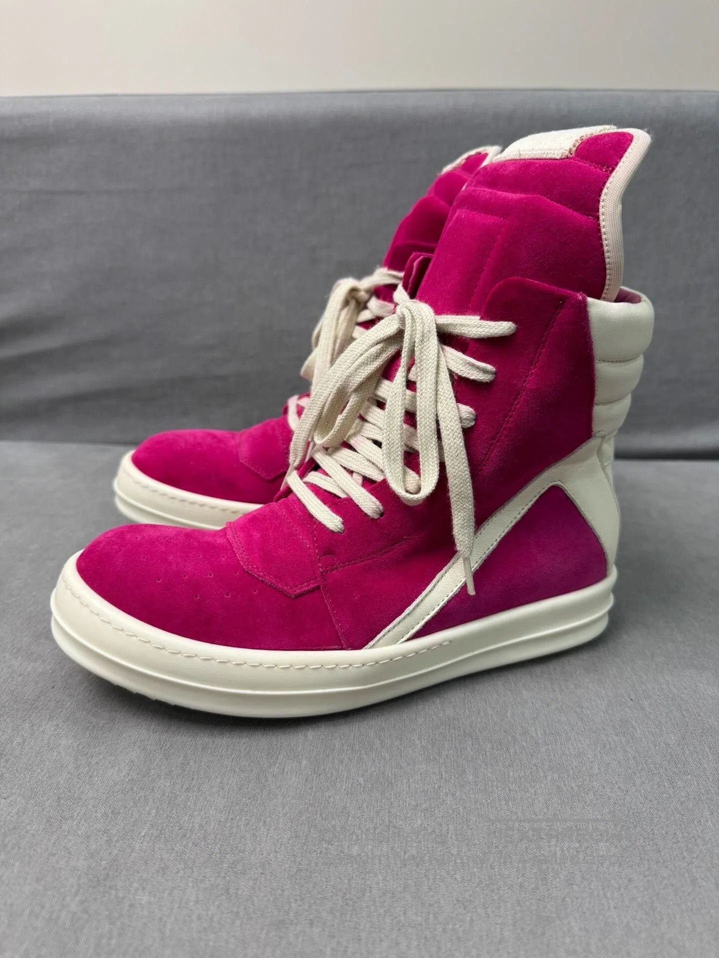 Rick Owens Rick Owens Pink Suede Sneakers Size 37. Size US 7 / IT 37 - 1 Thumbnail
