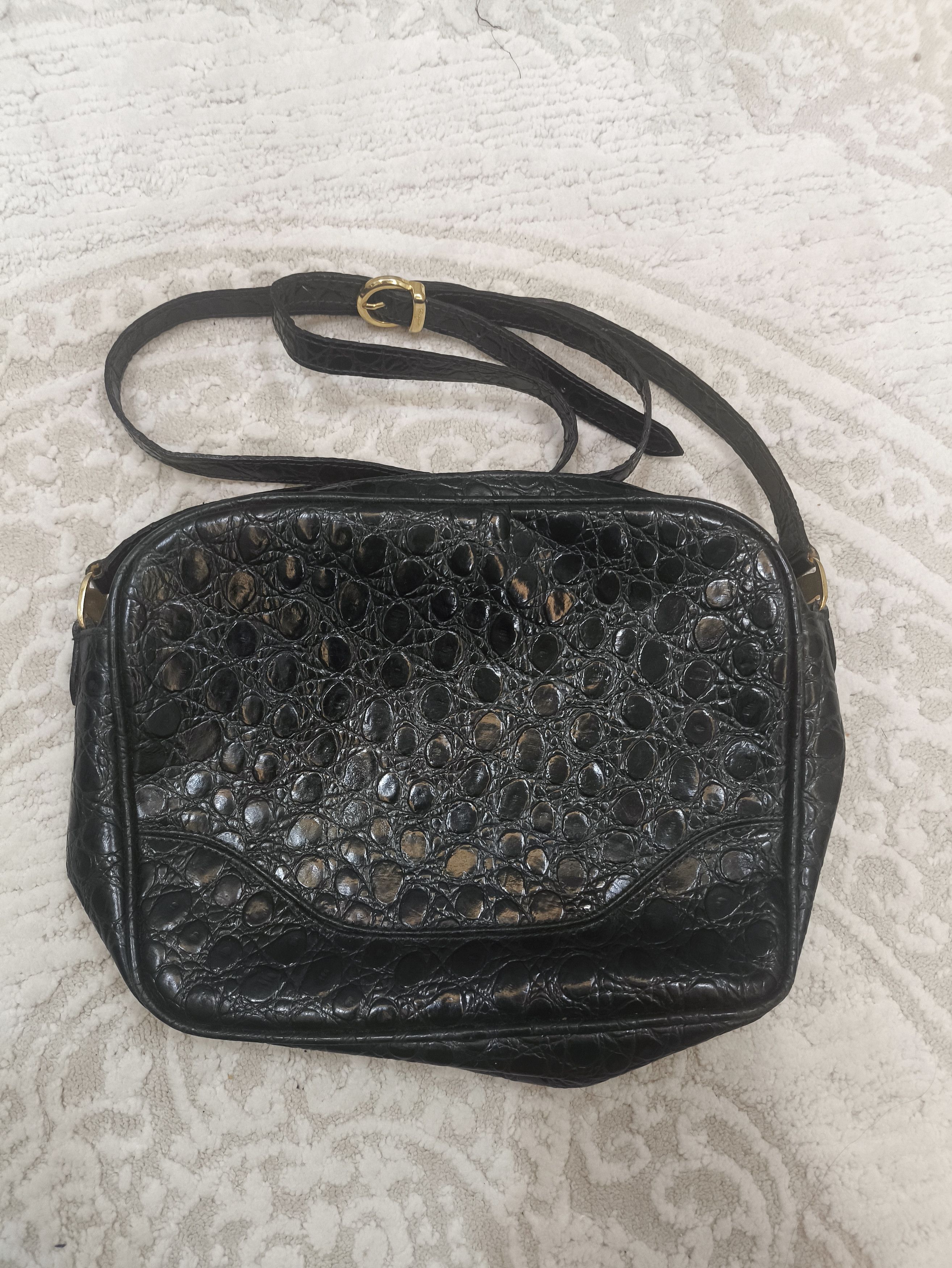 Salvatore Ferragamo Salvatore Ferragamo Crocodile Embossed Green Cross body Bag Size ONE SIZE - 2 Thumbnail