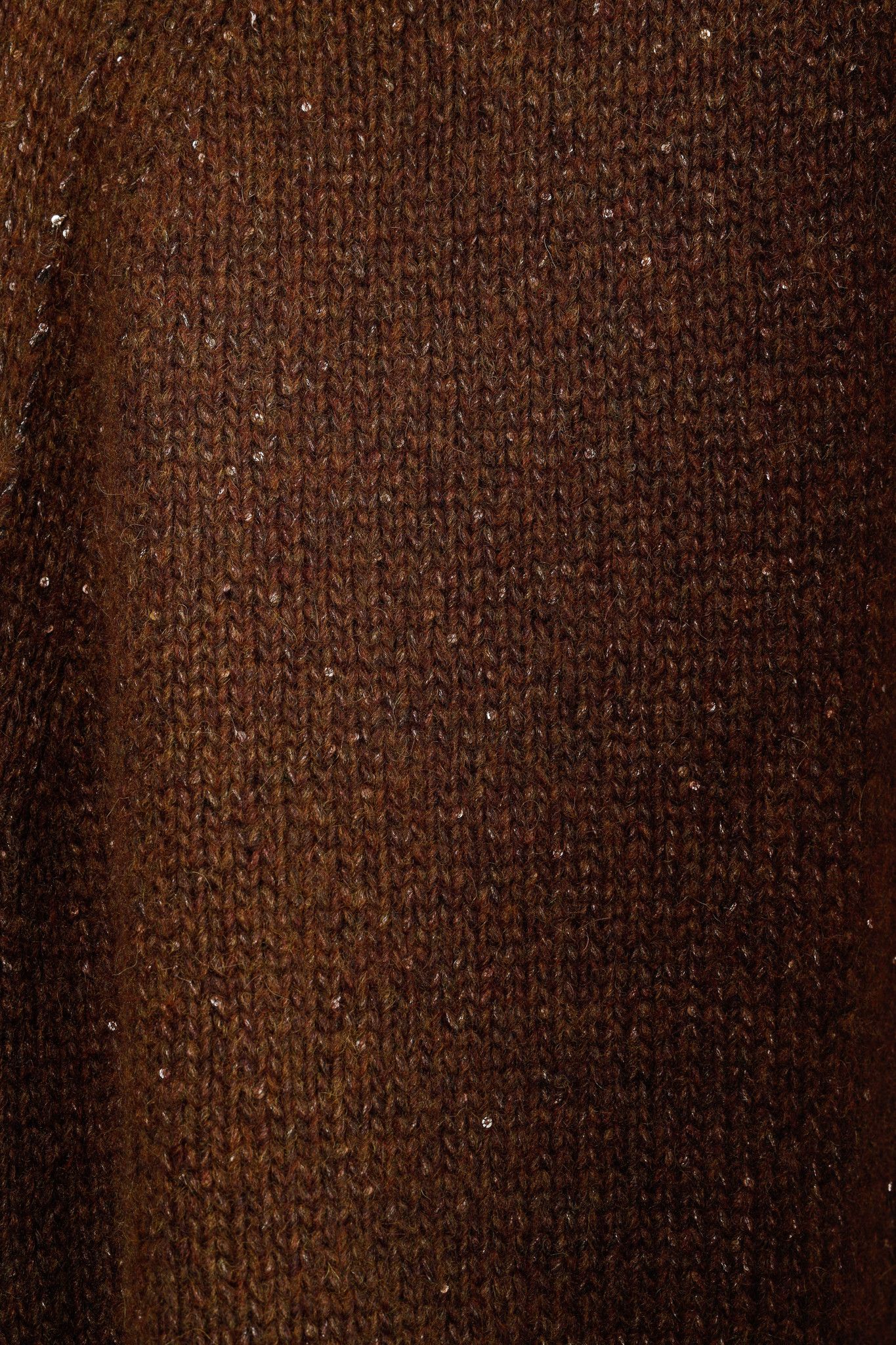 DOROTHEE SCHUMACHER Dorothee Schumacher Sparkling Brown Sequined Pullover Size L / US 10 / IT 46 - 4 Thumbnail