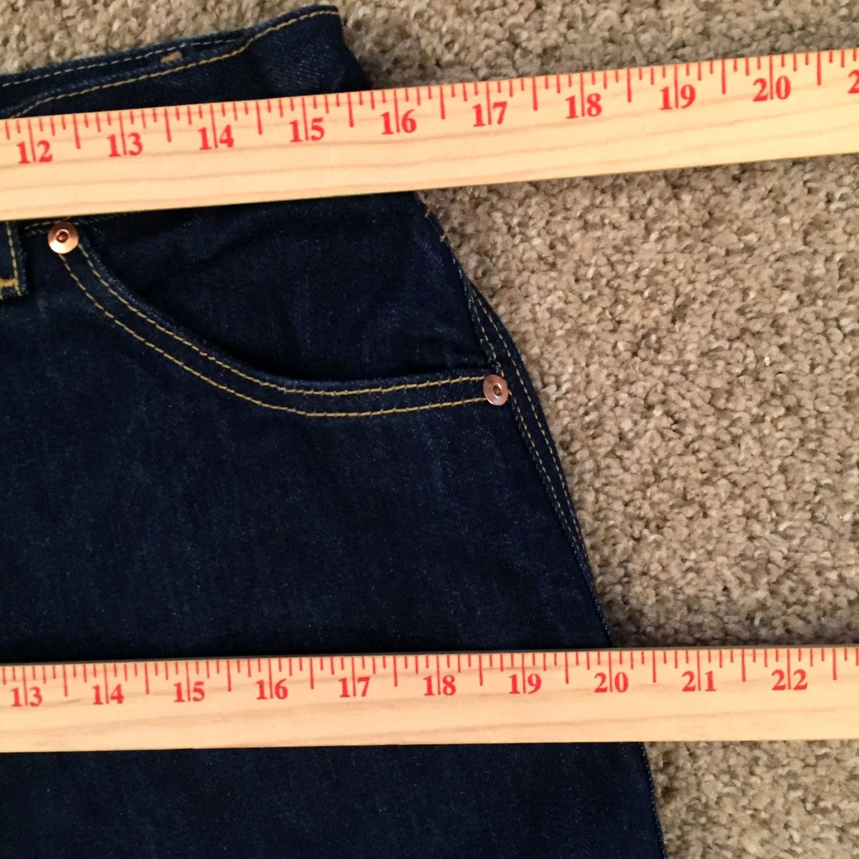 Vintage VINTAGE VF Jeans Womens Jeans Straight 16 USA Dark Wash 31.5in 100% Cotton Blue High Rise Regular Inseam 31.5in Size 38" / US 16 / IT 52 - 3 Thumbnail