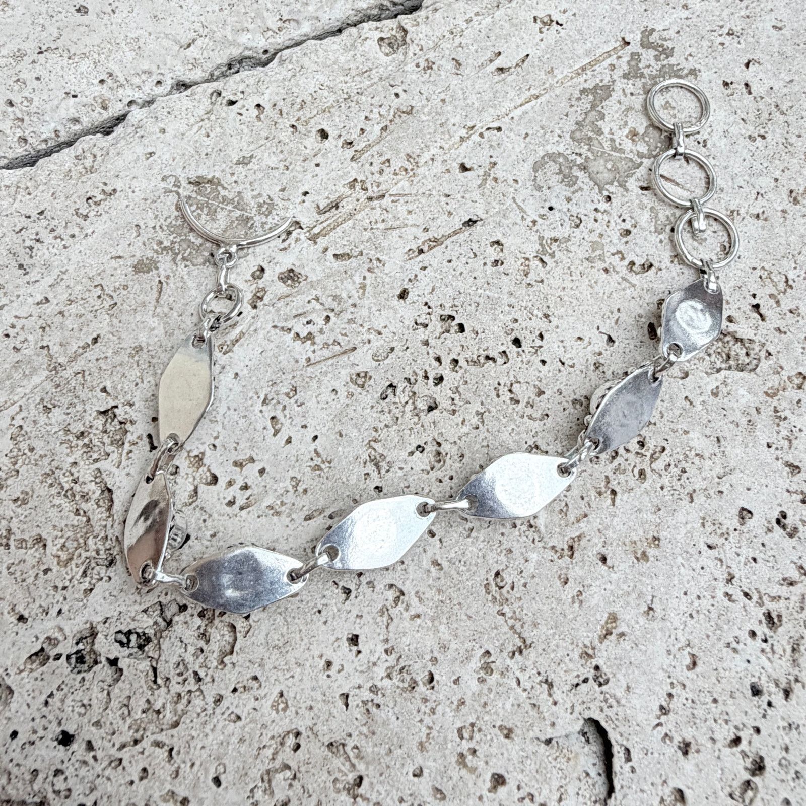 The Unbranded Brand Rainbow Moonstone Link Toggle Bracelet 925 Silver Overlay Size ONE SIZE - 6 Thumbnail