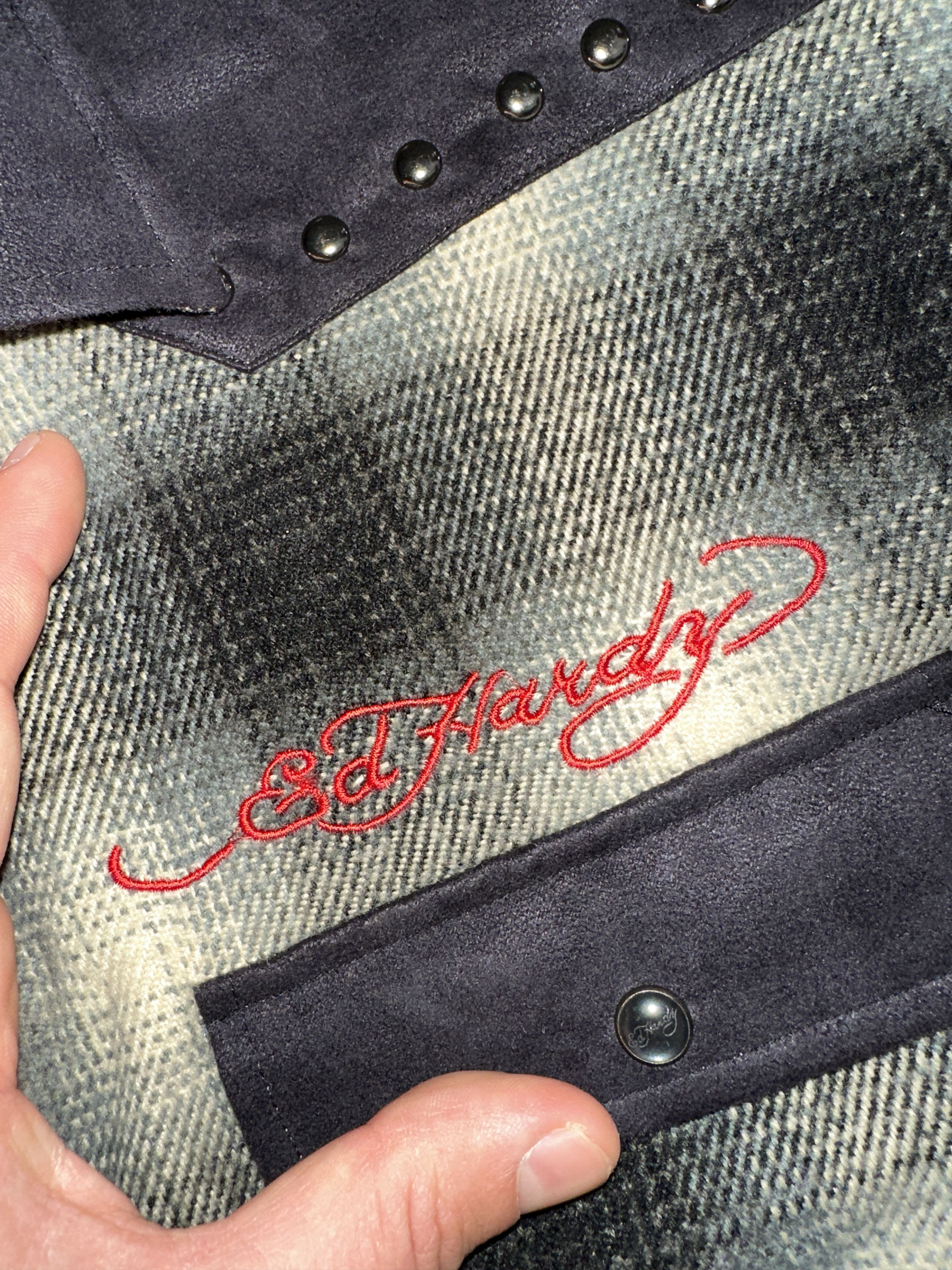 Ed Hardy Ed Hardy Western Flannel Jacket XXL Tiger Christian Audigier Size US XXL / EU 58 / 5 - 10 Thumbnail