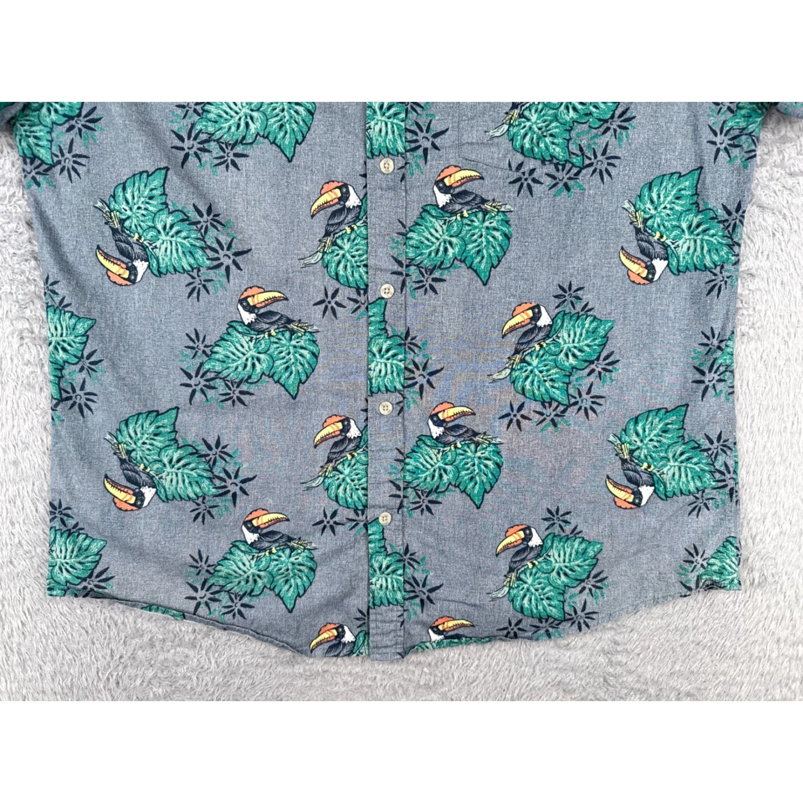 Vintage Urban Pipeline Shirt Men’s XL Blue Green Floral Button-Up Cotton Blend Size US XL / EU 56 / 4 - 5 Thumbnail