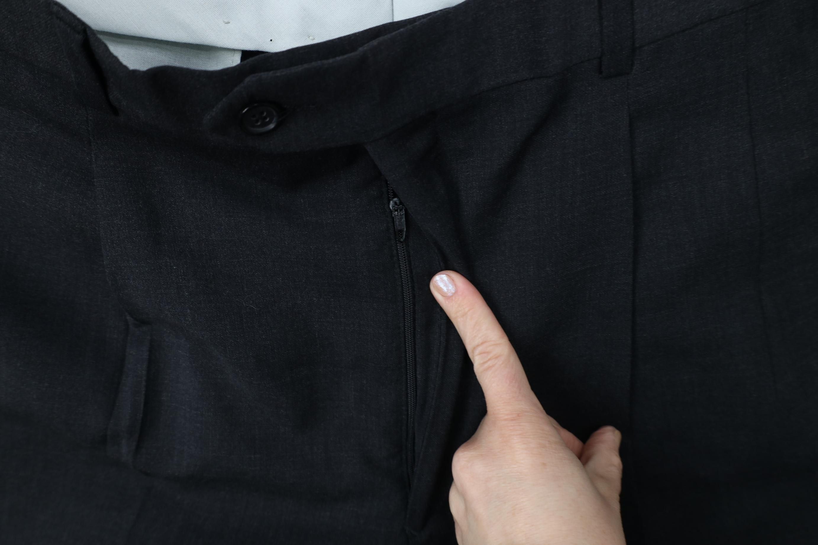 Vintage Vintage 90s Streetwear Wide Leg Chino Pants Dark Gray Size US 38 / EU 54 - 5 Thumbnail