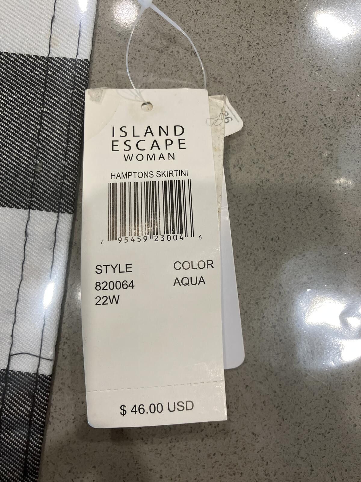 Other NWT Island Escape Woman Hamptons Skirtini Aqua Swim Skirt Size 30" / US 8 / IT 44 - 3 Thumbnail