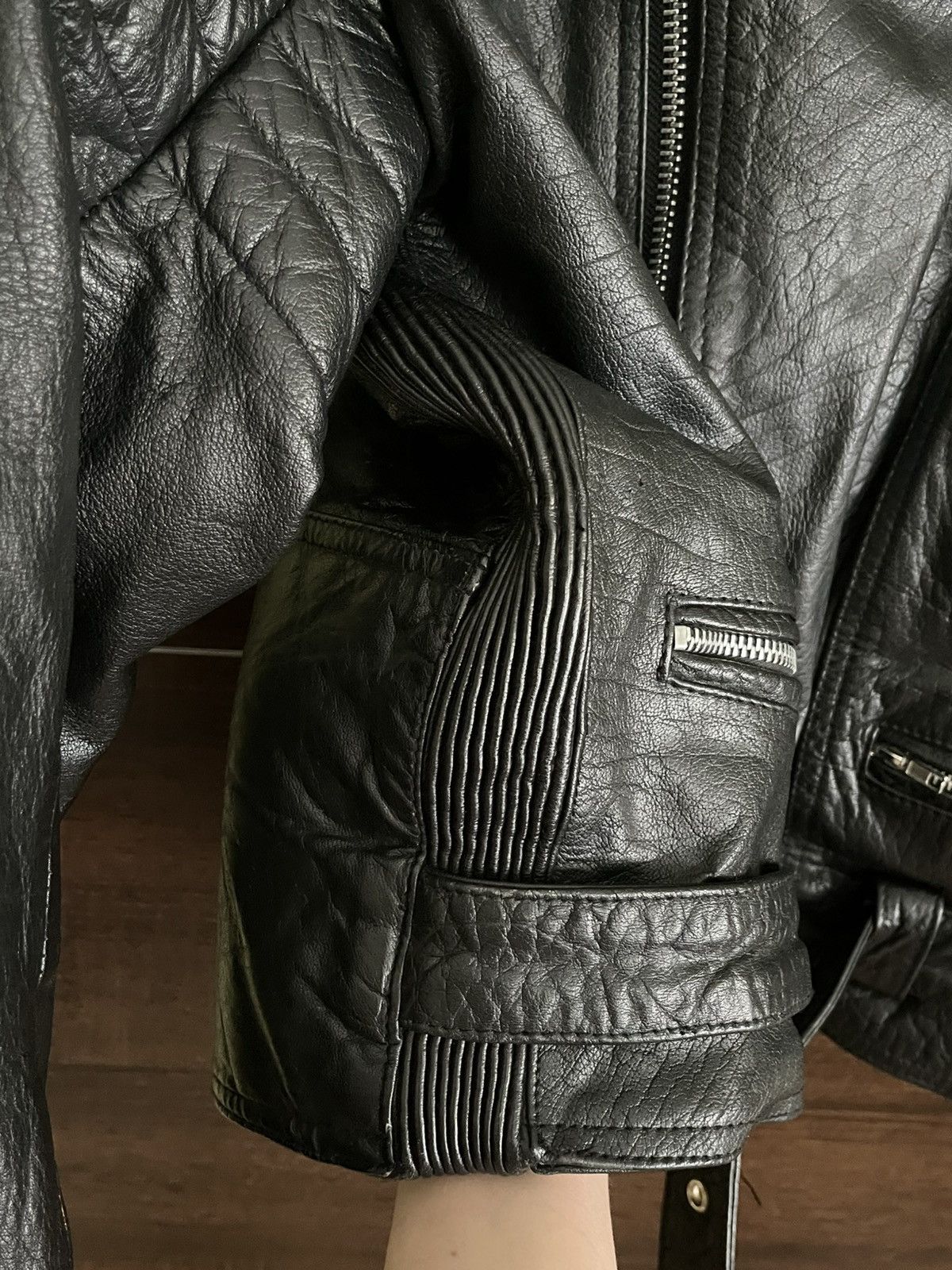 Genuine Leather Vintage biker jacket motorcycle real leather Size US XL / EU 56 / 4 - 11 Thumbnail