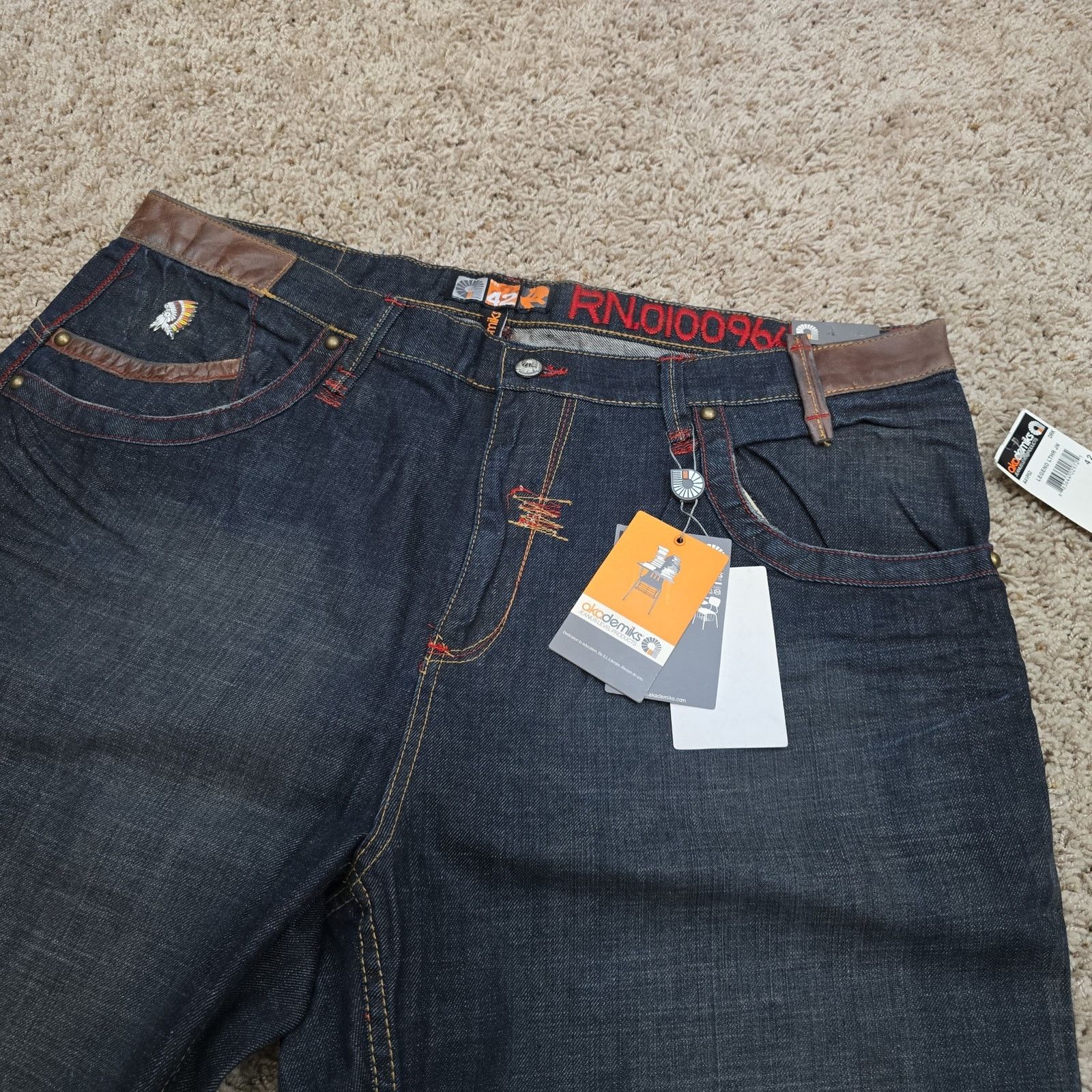 Akademiks Vintage Akademiks Baggy Wide Leg Pinkman Jeans 42x34 NWT Size US 42 / EU 58 - 6 Thumbnail