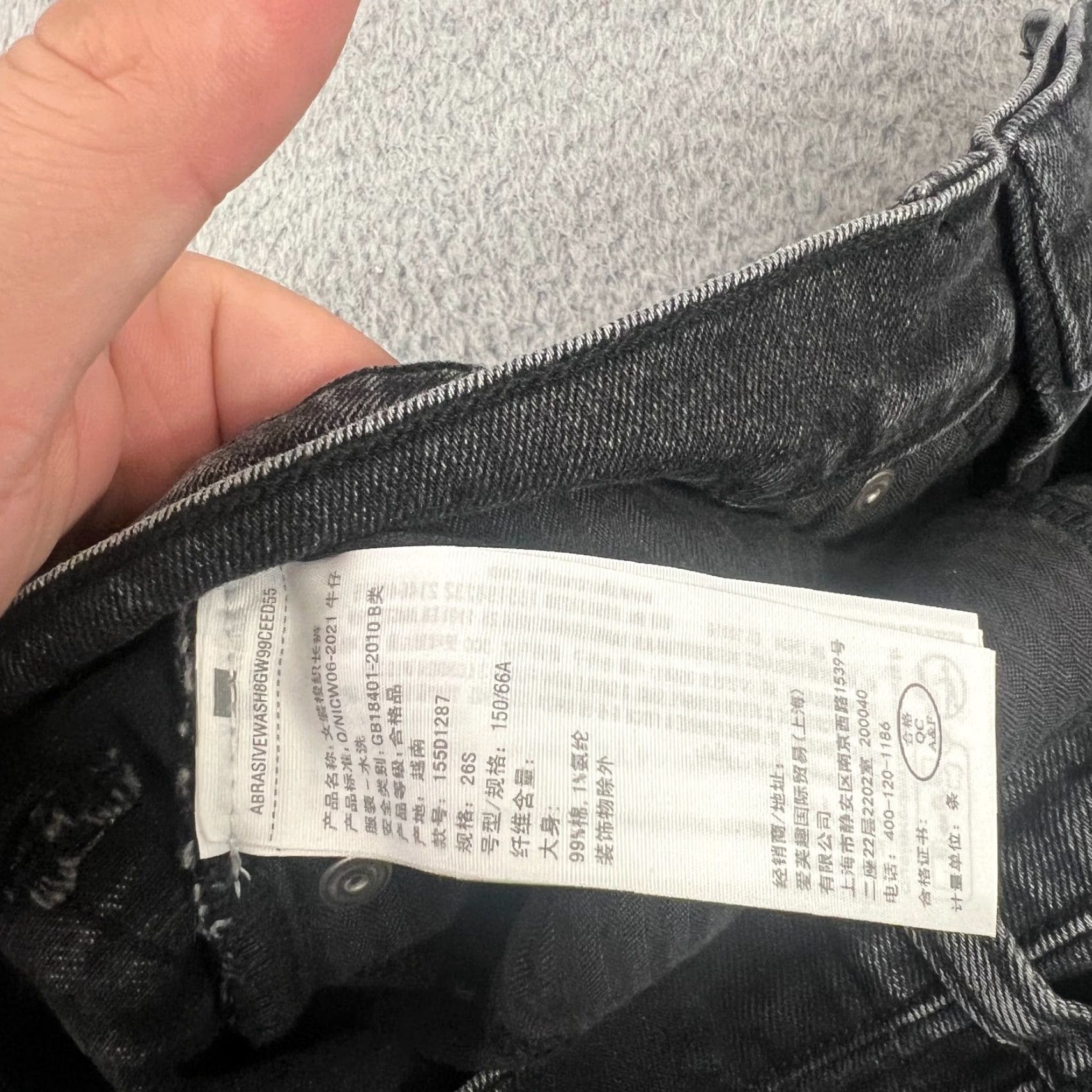 Abercrombie & Fitch VINTAGE Abercrombie & Fitch Mom High Rise Jeans Size 2 Womens Black Cotton Denim Fall Size 26" / US 2 / IT 38 - 7 Thumbnail