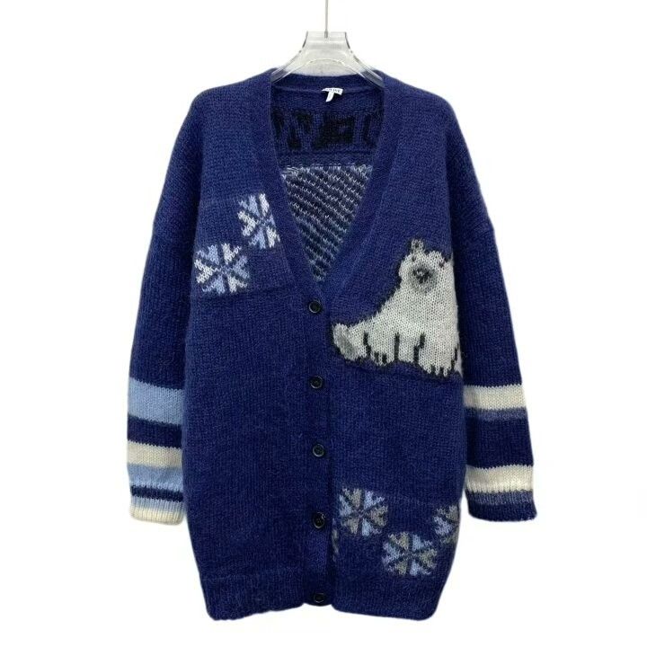 Loewe Loewe Polar Bear Intarsia V-Neck Cardigan Size XS / US 0-2 / IT 36-38 - 1 Thumbnail