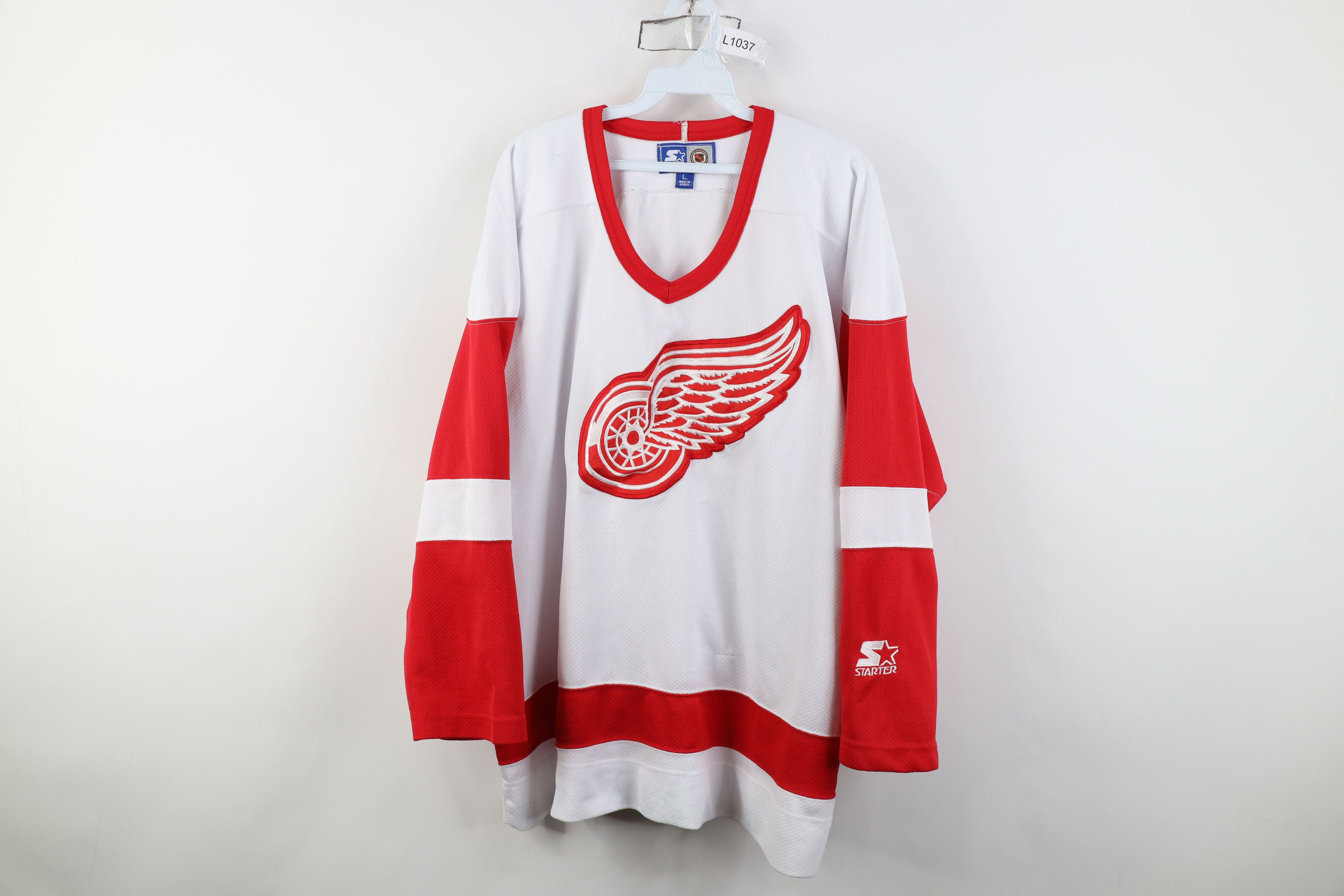 Starter Vintage 90s Starter Red Wings Hockey Jersey 2Pac 2 Pac White Size US L / EU 52-54 / 3 - 1 Thumbnail