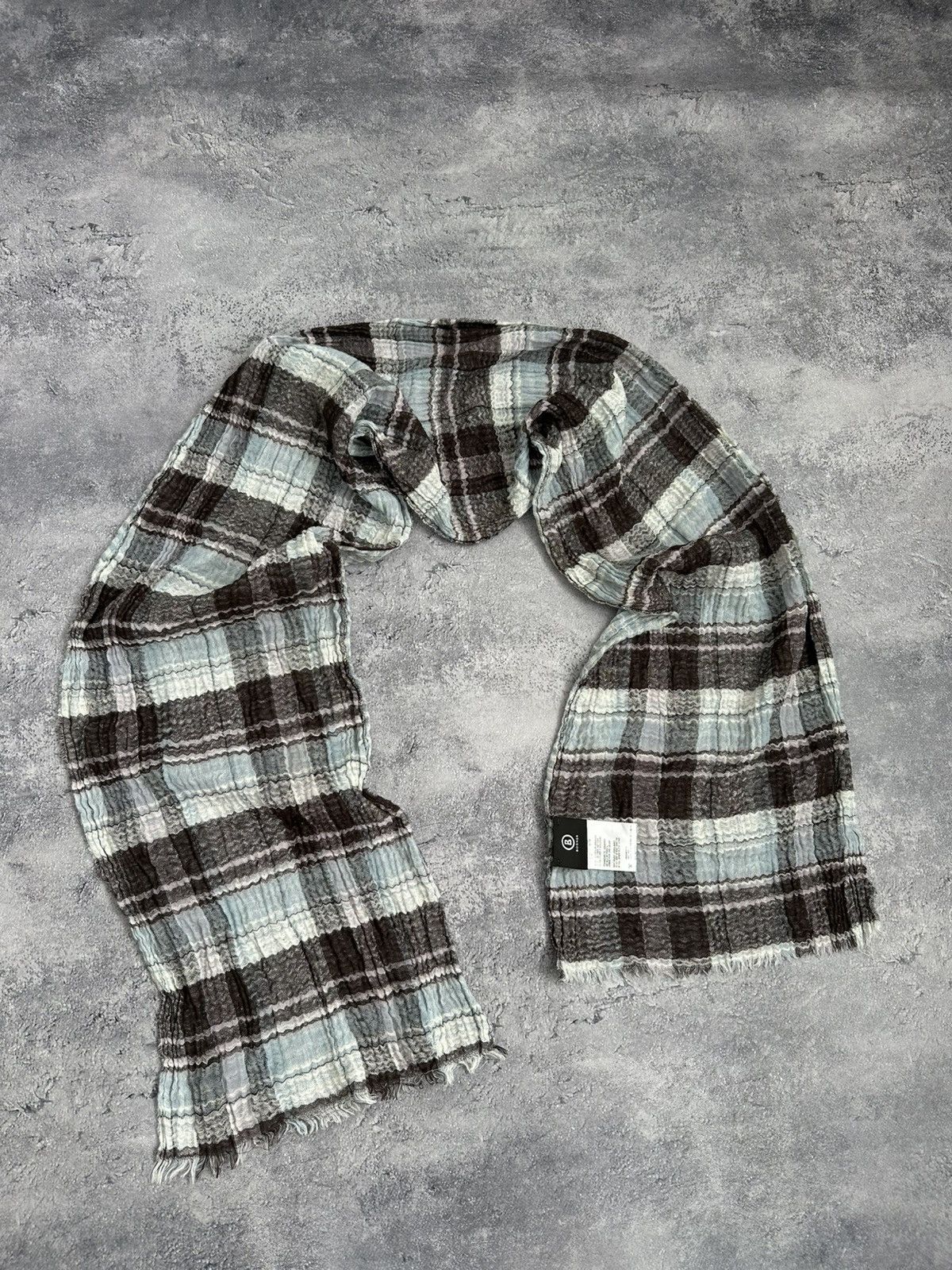 Bogner Bogner Checkered Scarf Muffler Neckwear Luxury Made in Italy Size ONE SIZE - 2 Thumbnail