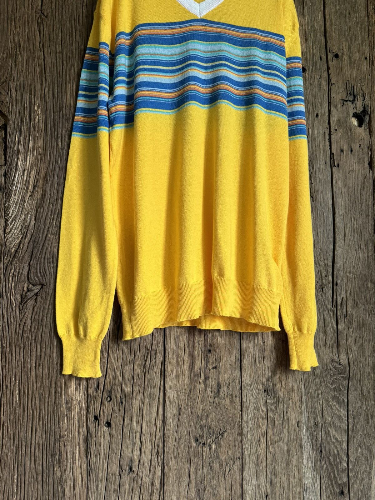 Dolce & Gabbana × Vintage Vintage Dolce & Gabbana V-neck Cotton Light Sweater Size US L / EU 52-54 / 3 - 6 Thumbnail