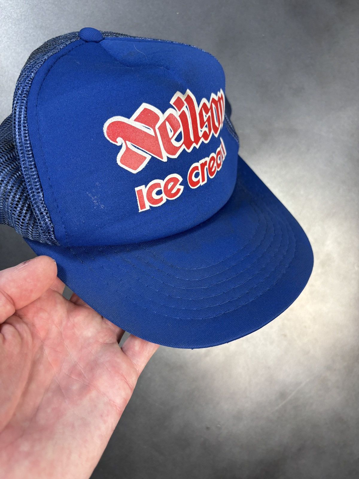 Vintage 1980s Vintage Trucker Hat Nielson Ice Cream Mesh Foam Snapba Size ONE SIZE - 7 Thumbnail