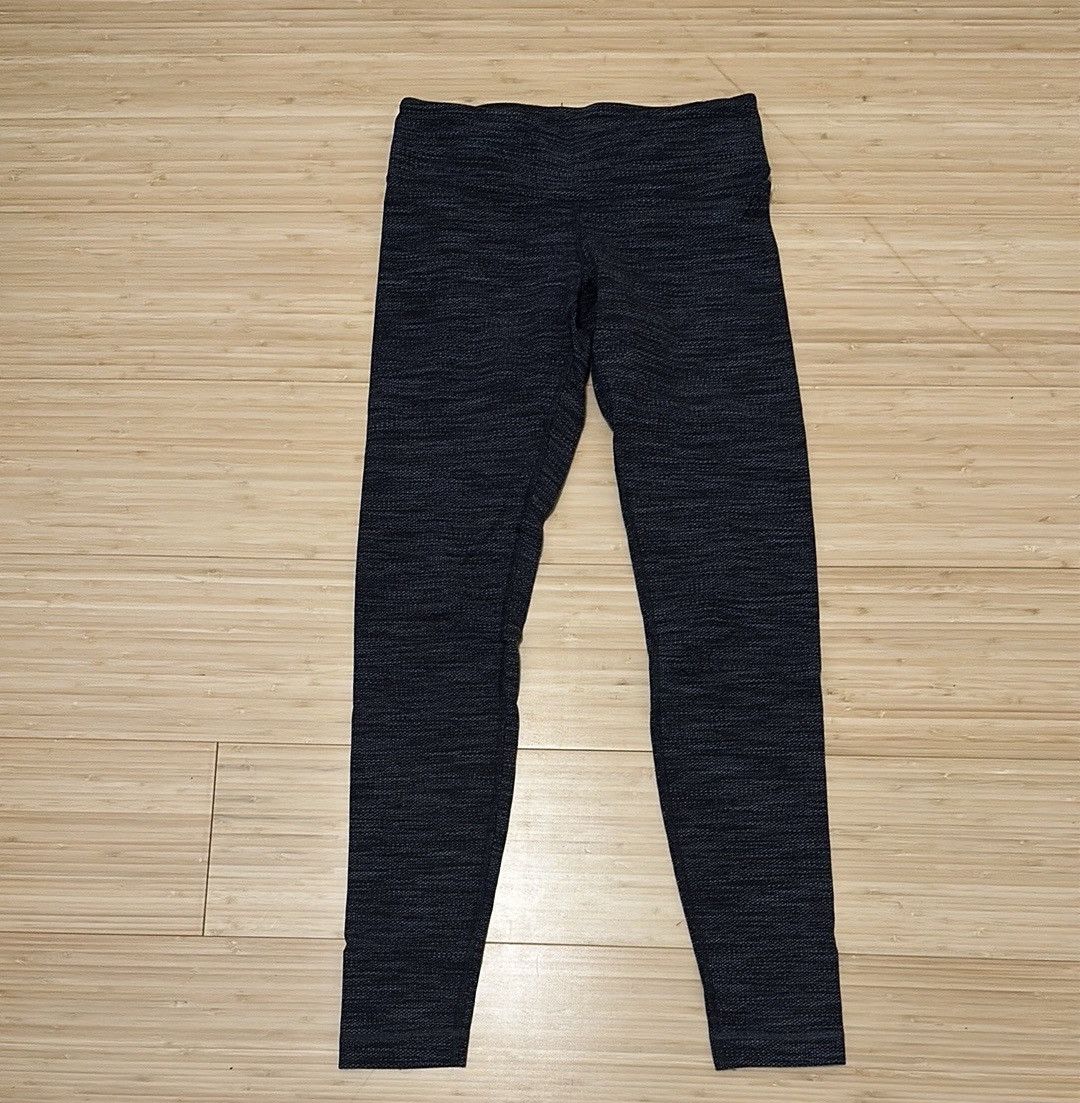Lululemon Wunder Under Pant Diamond Jacquard Space Dye Black Deep Coal Size 27" / US 4 / IT 40 - 5 Thumbnail